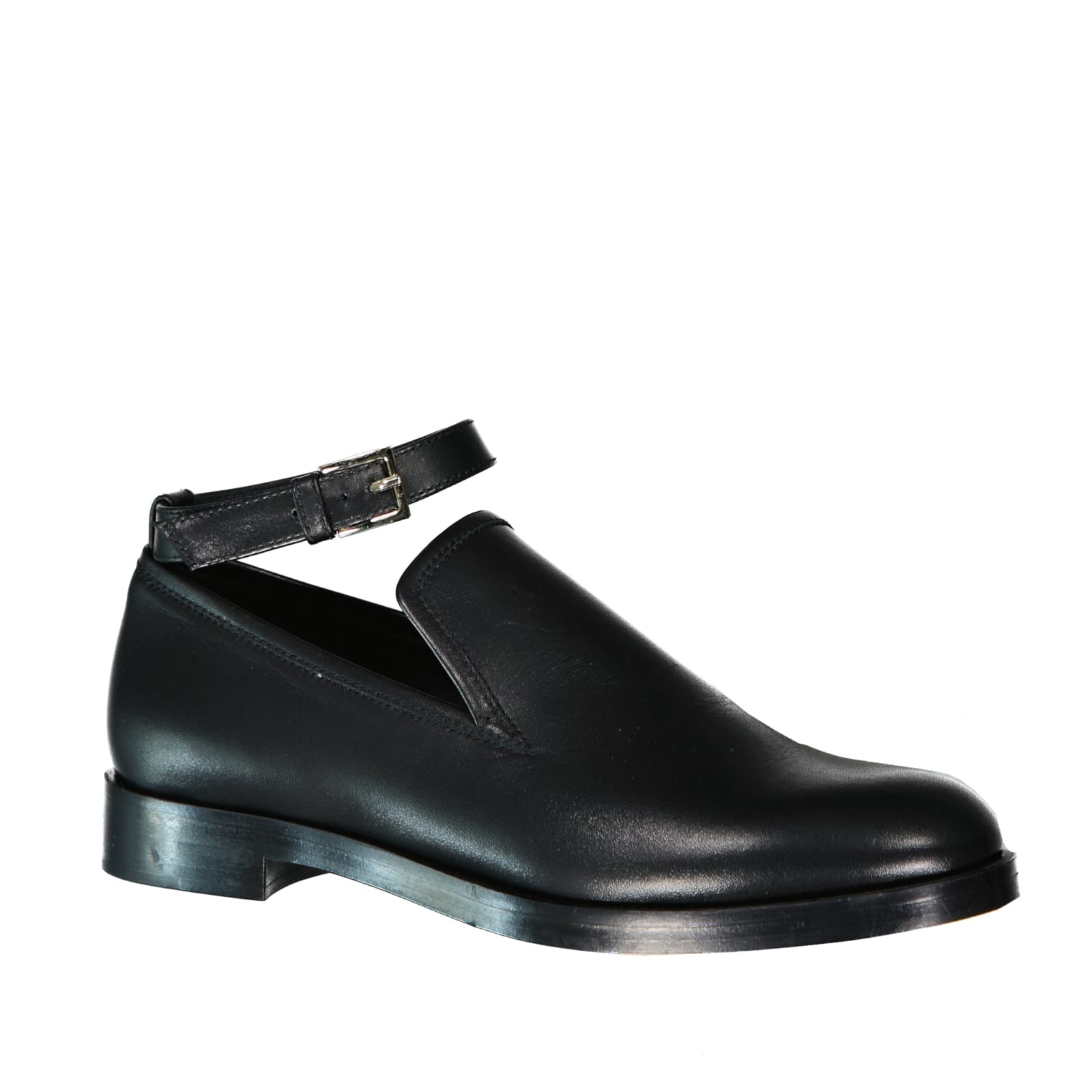 Shop Max Mara Accessori Lawrie Leather Loafers In Black