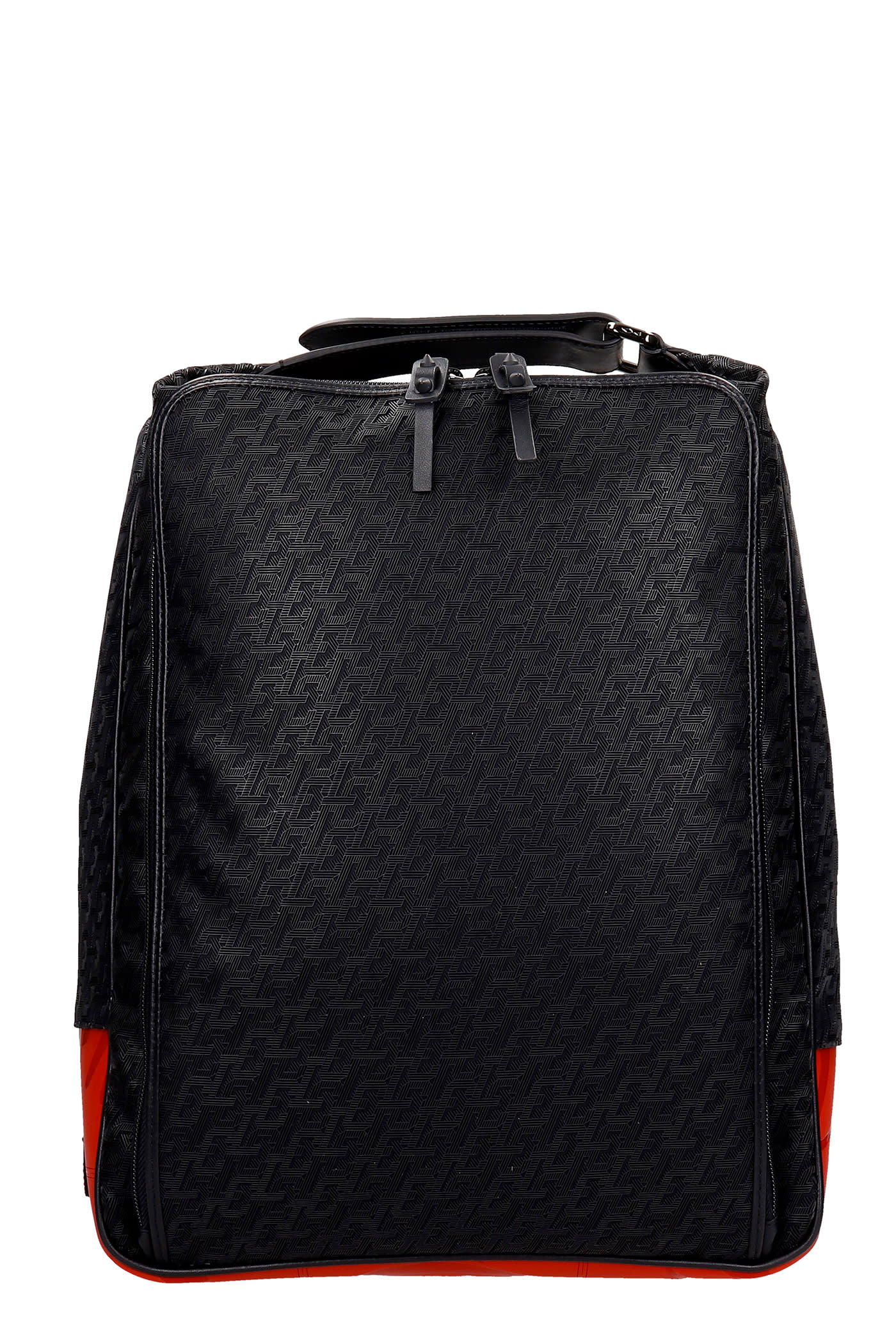 Christian Louboutin Hop N Zip Backpack In Black Synthetic Fibers