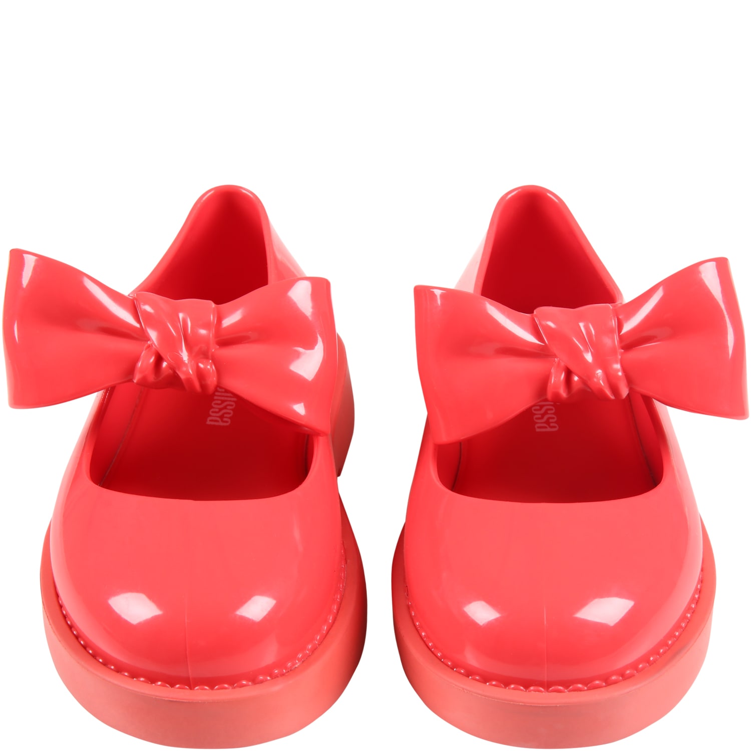 Shop Melissa Red Ballerina Flats For Girl With Bow