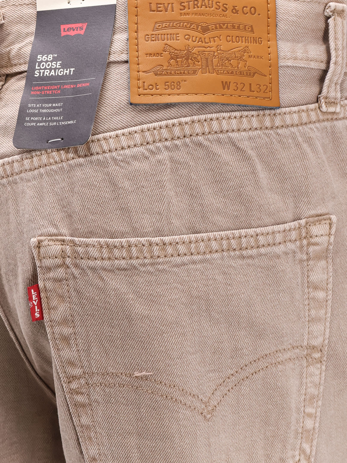 Levi's 578 Baggy Corduroy Trousers In Beige