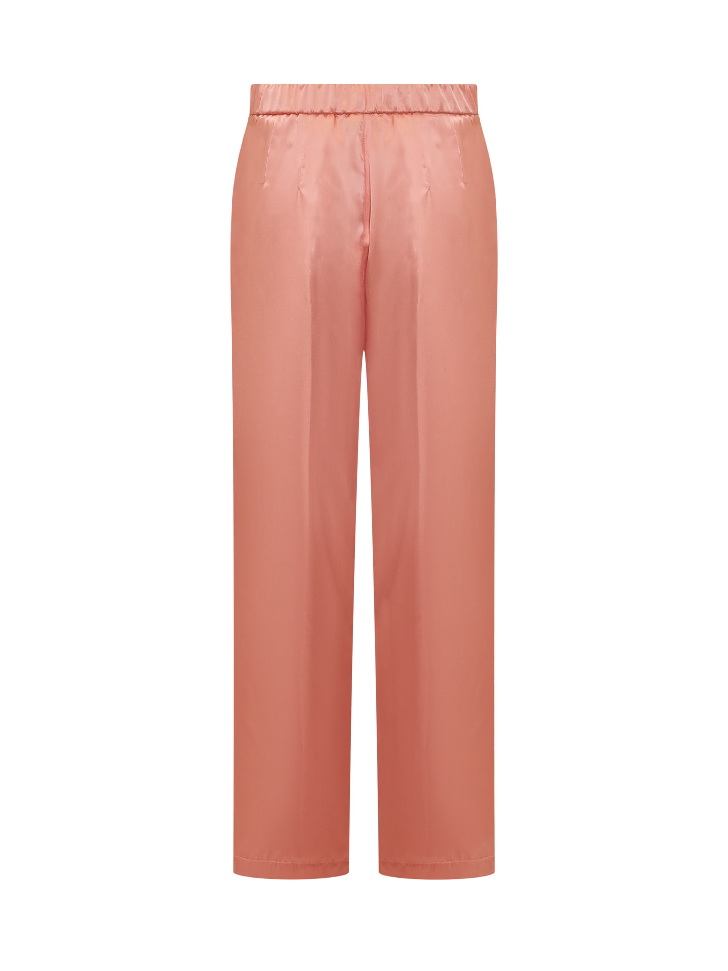 Shop Forte Forte High Waist Pants In Peach Pink