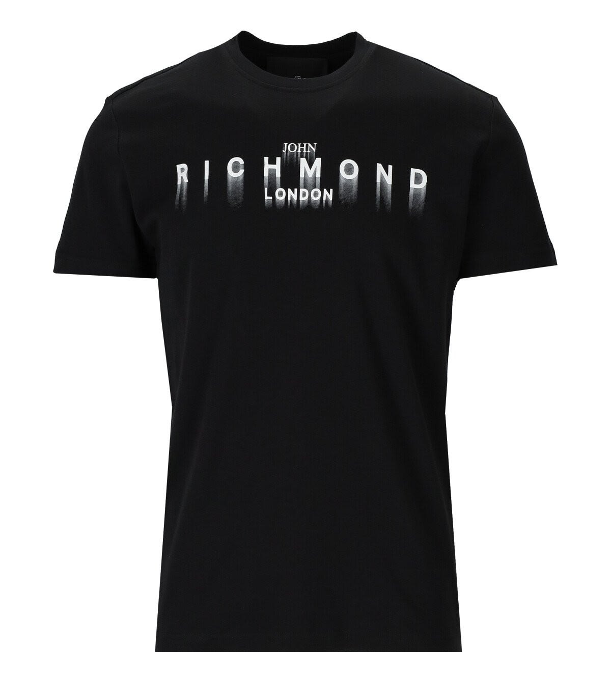 John Richmond Tendex Black T-shirt In Nero