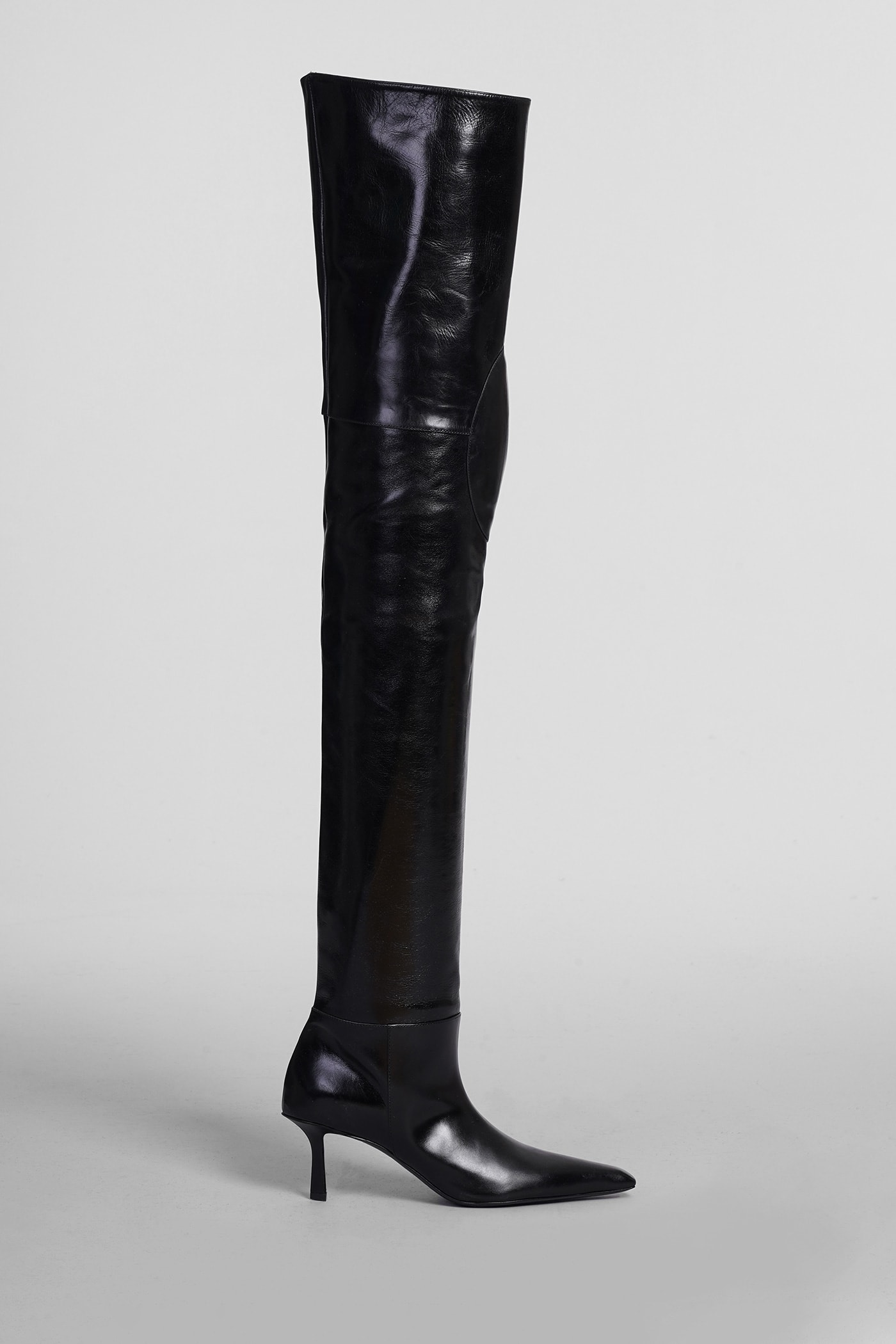 Alexander Wang High Heels Boots In Black Leather