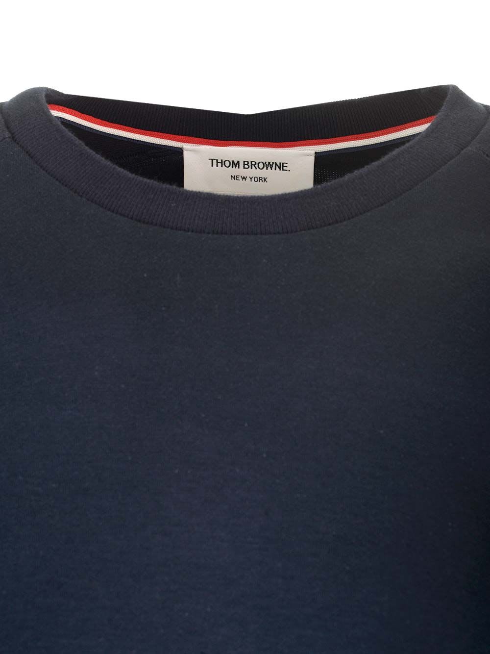 Shop Thom Browne 4-bar Long Sleeve T-shirt In Blue