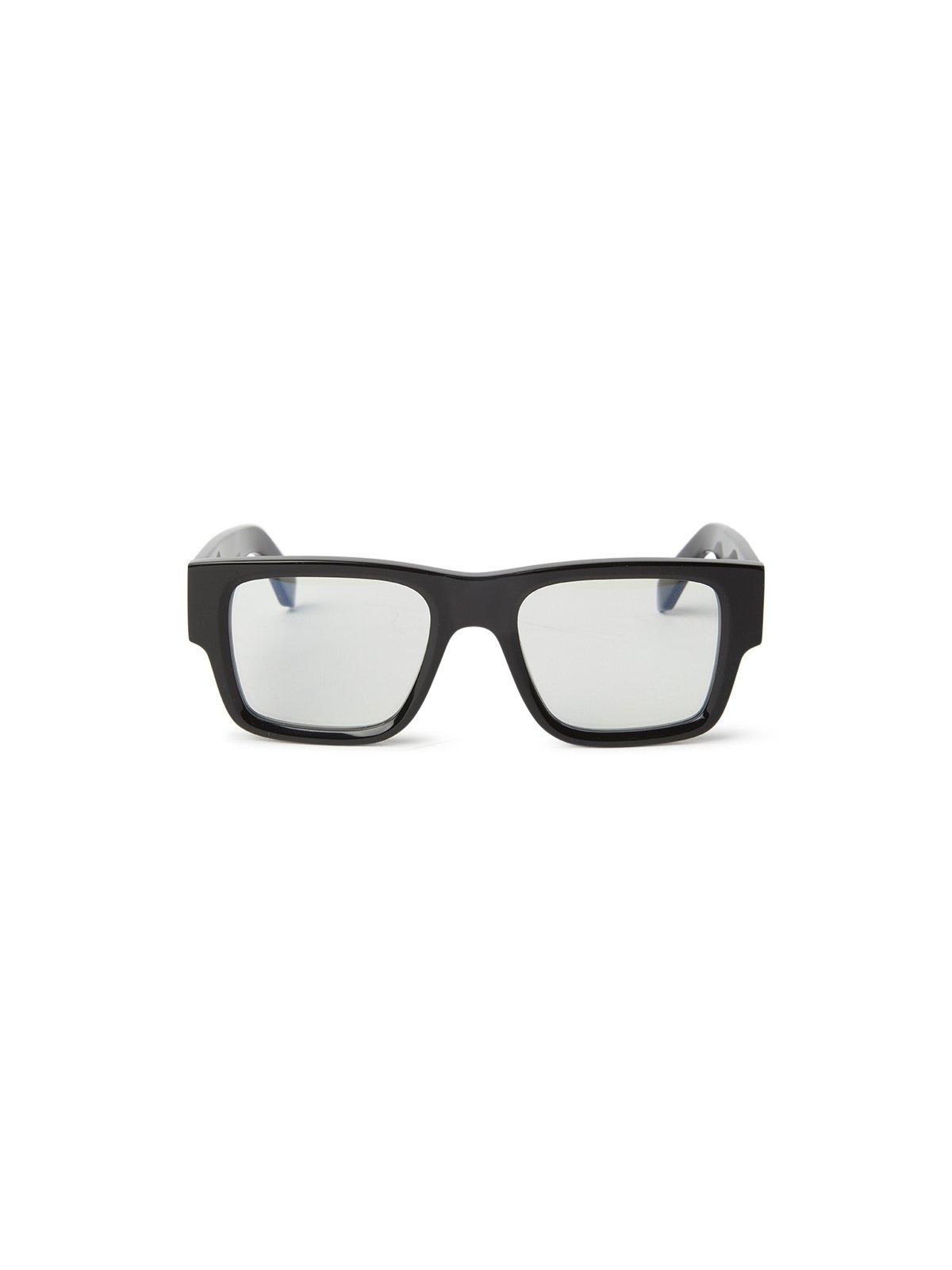 Shop Off-white Rectangle Frame Glasses In 1000 Black