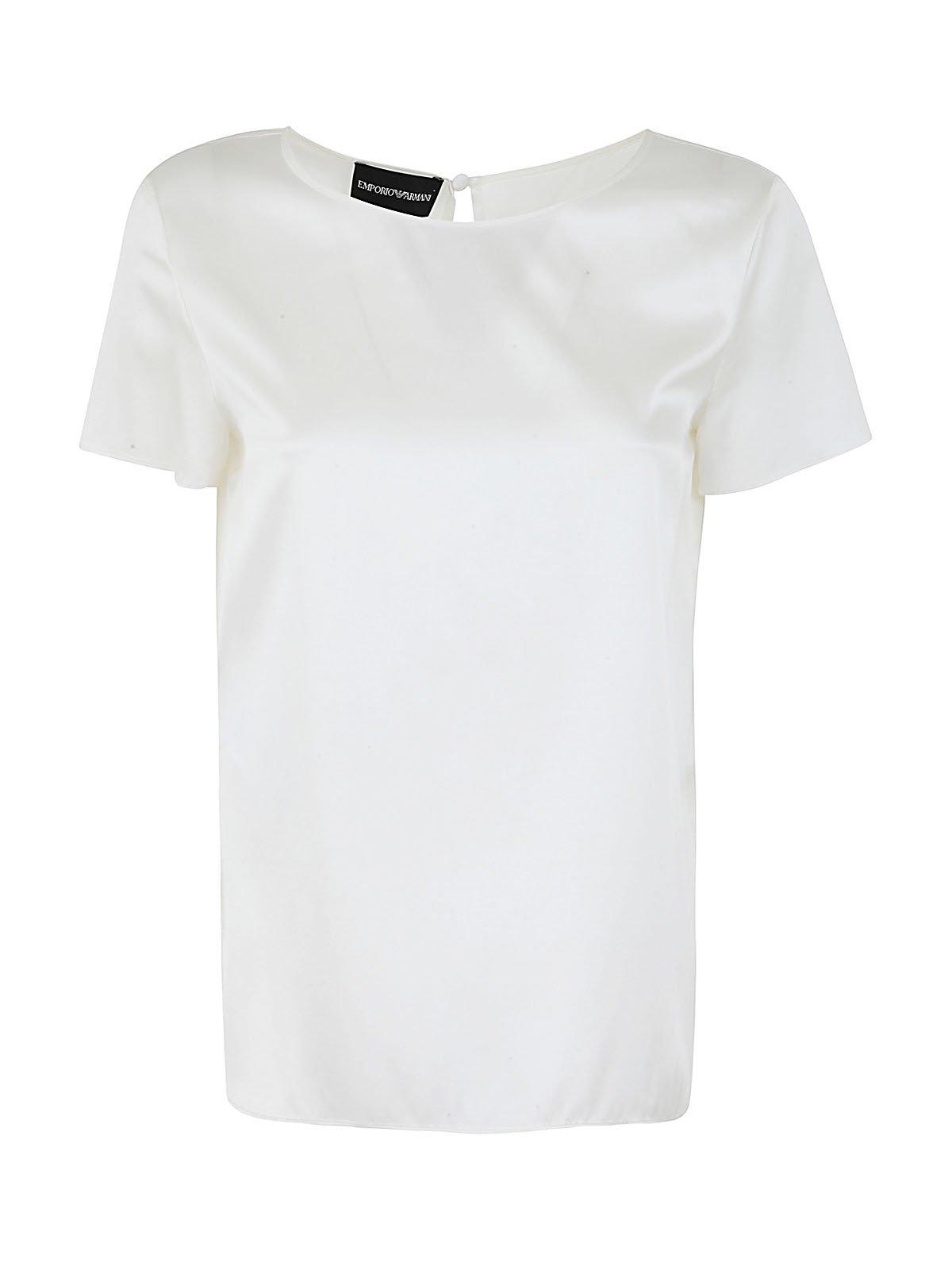 Shop Emporio Armani Crewenck Short-sleeved T-shirt In White