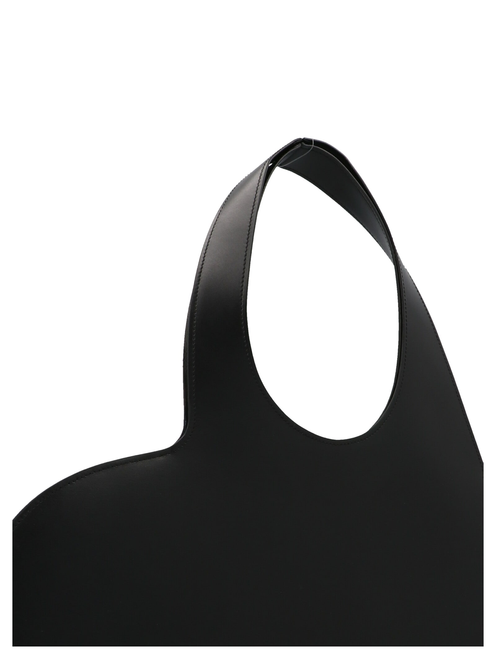 Coperni Heart-shaped Black Bag With Adjustable Shoulder Strap In Black