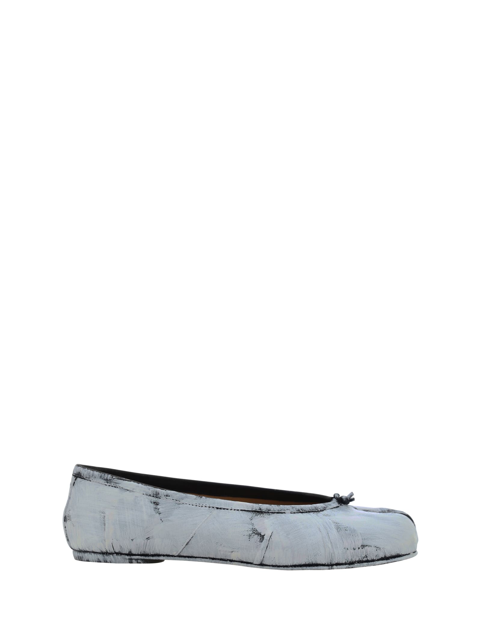 Shop Maison Margiela Tabi Ballerinas In Black/white