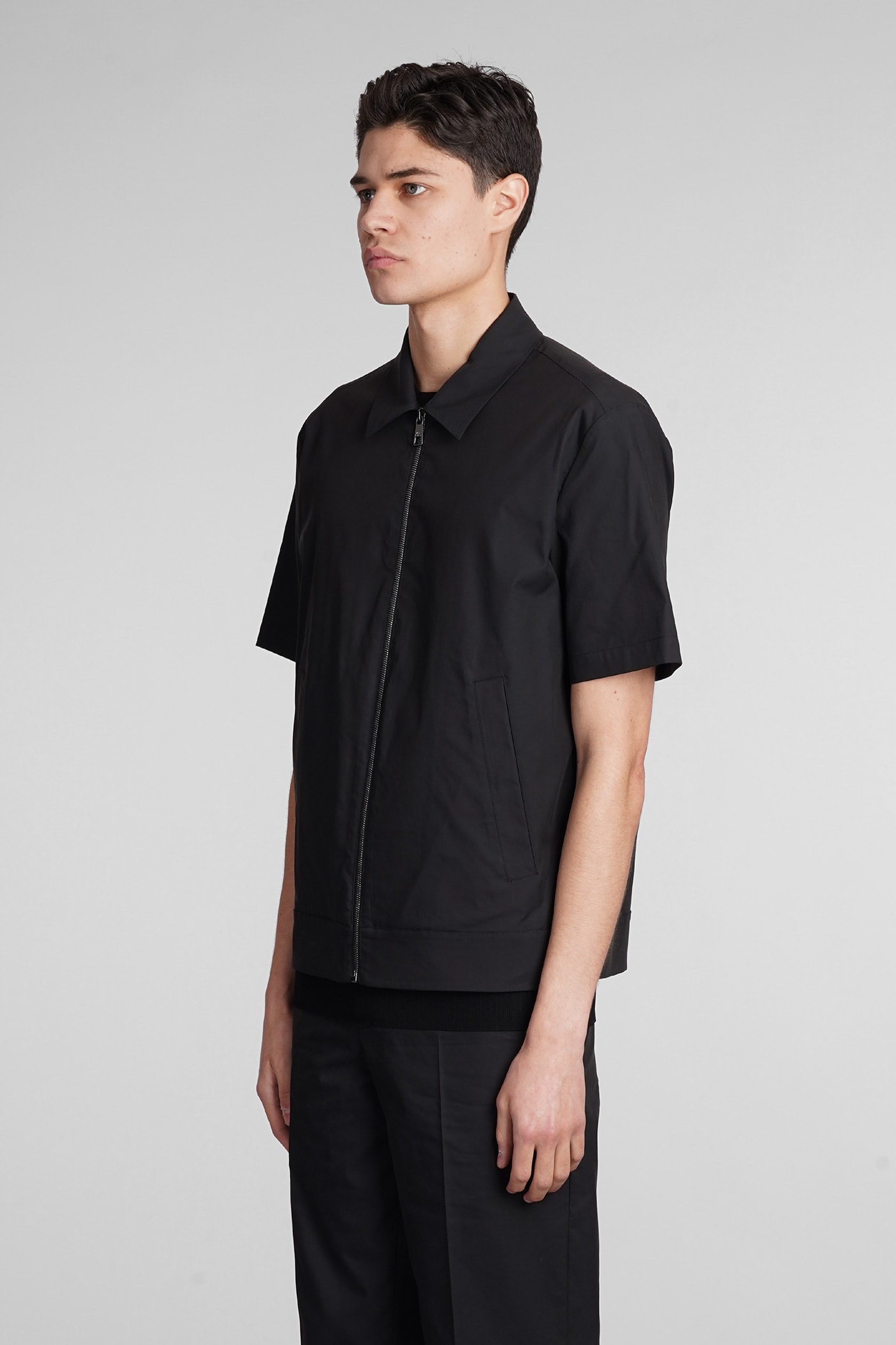 Shop Neil Barrett Shirt In Black Cotton