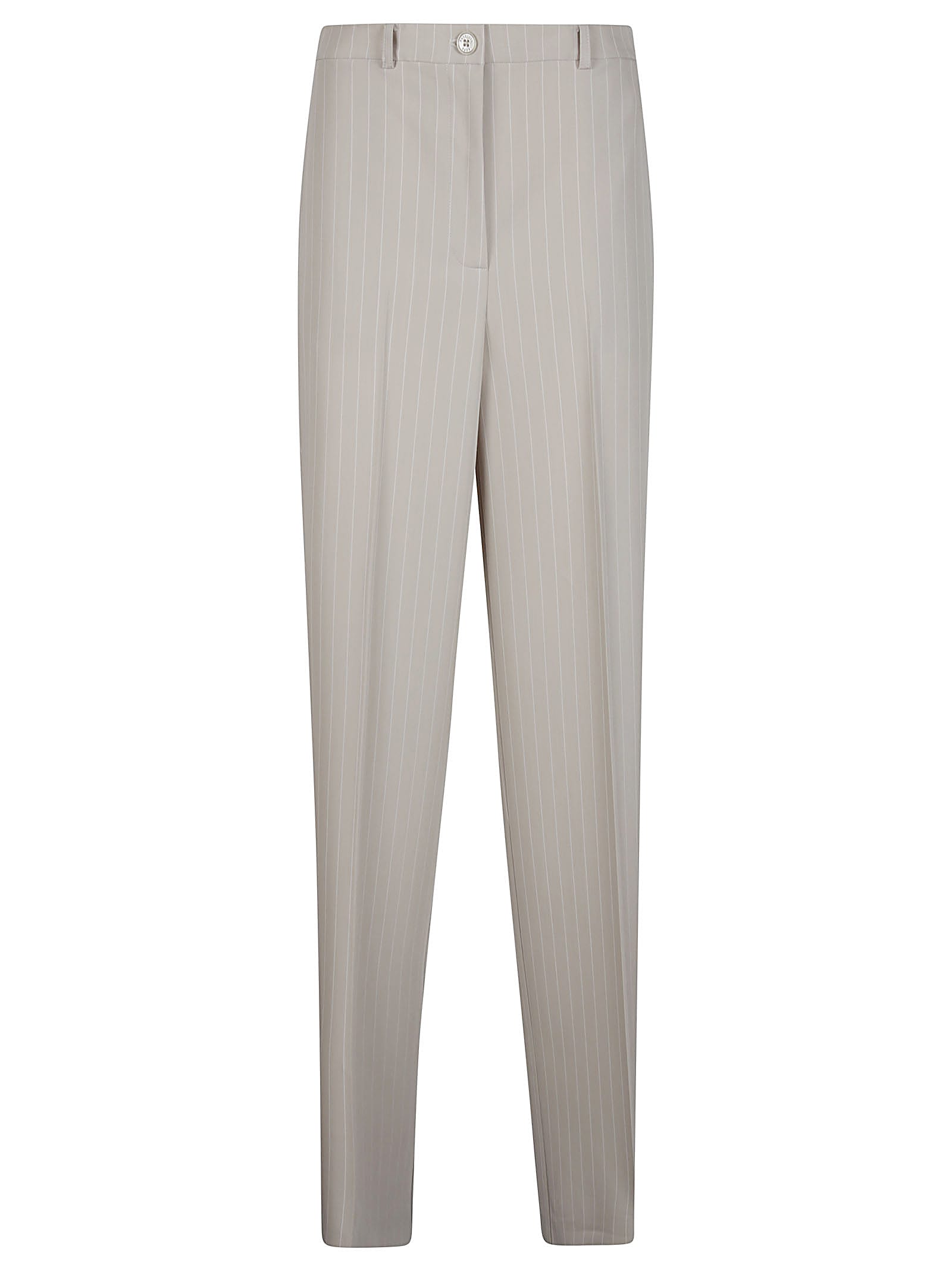 Shop Patrizia Pepe Pant In Utopia Gray Stripes