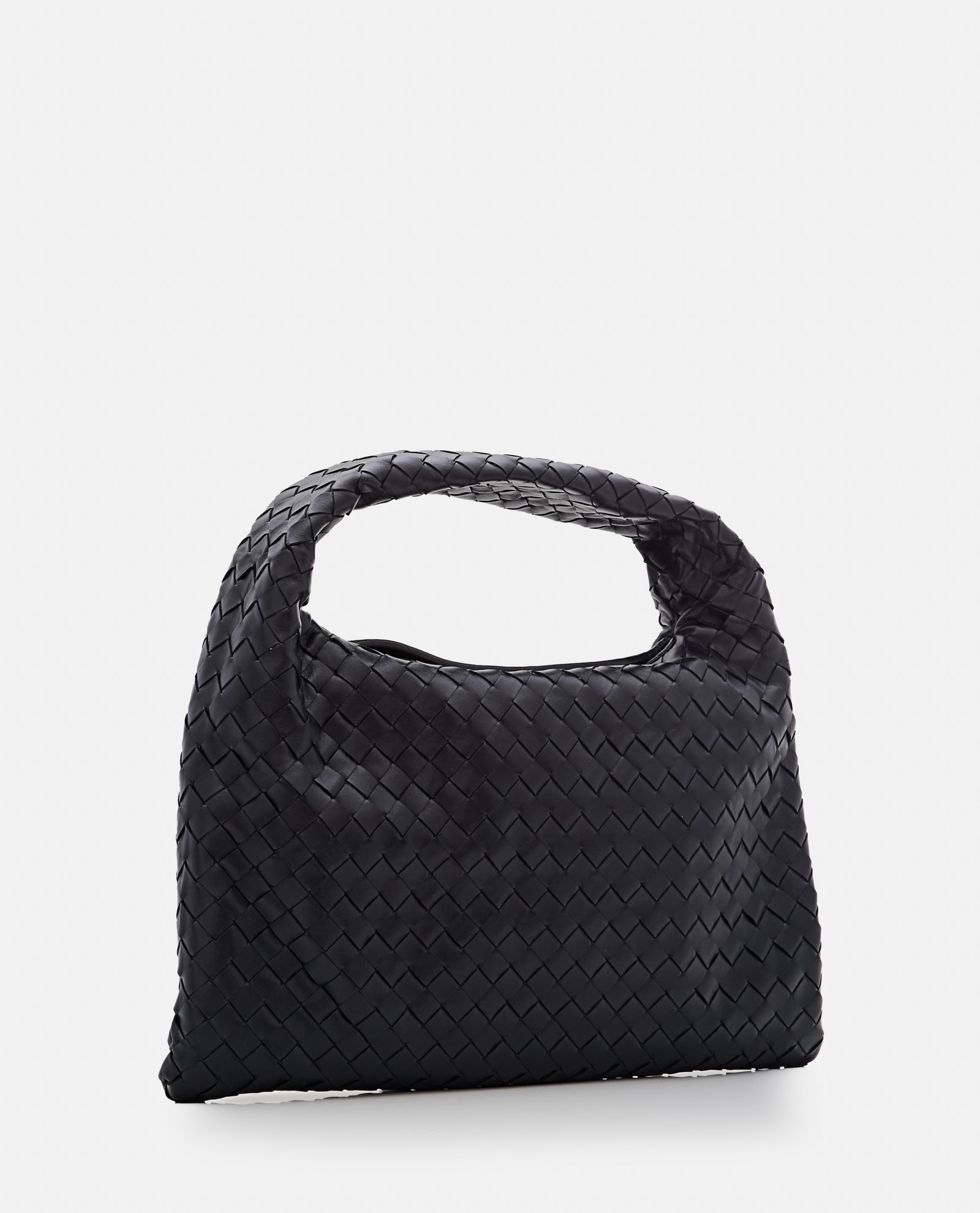 Shop Bottega Veneta Small Hop Hobo Shoulder Bag In Black