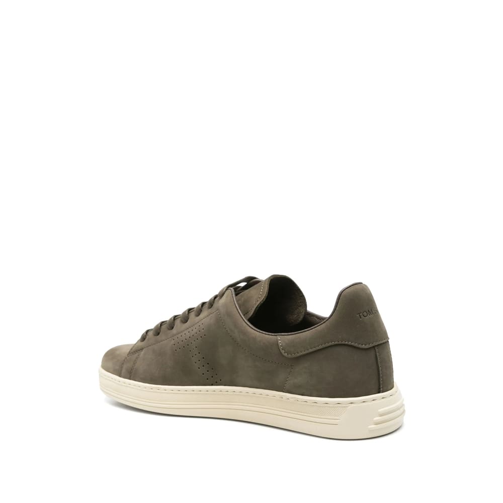 Tom Ford Khaki Nubuck Warwick Sneakers In Multi