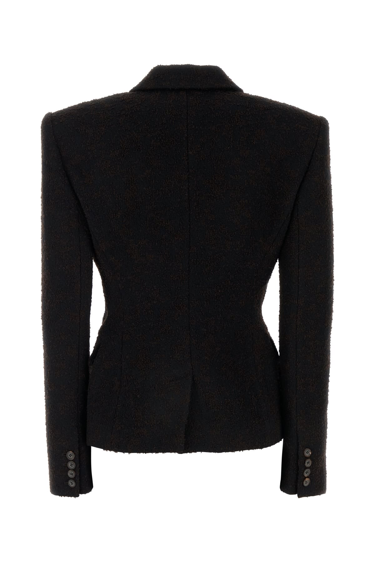 Magda Butrym Brown Boucle Blazer In Brown