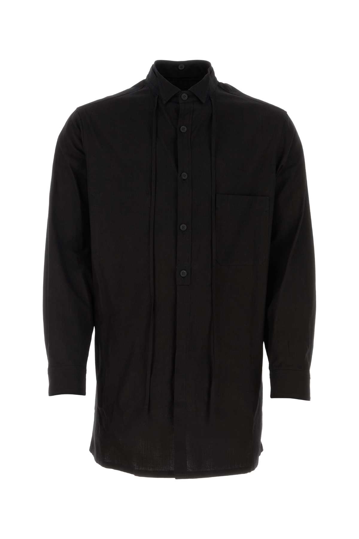 Yohji Yamamoto Black Cotton Shirt