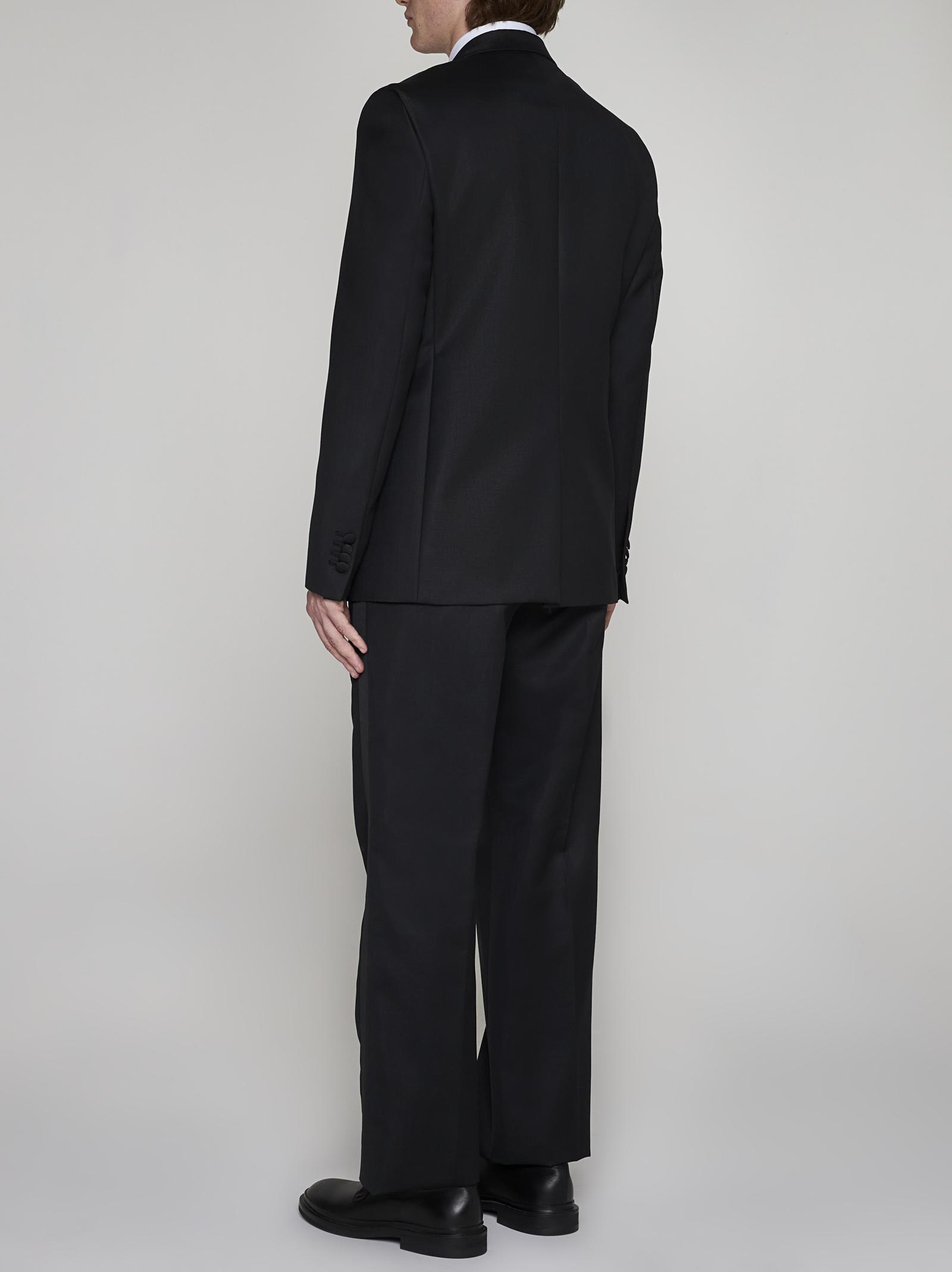 Shop Pt01 Wool-blend Tuxedo In Black