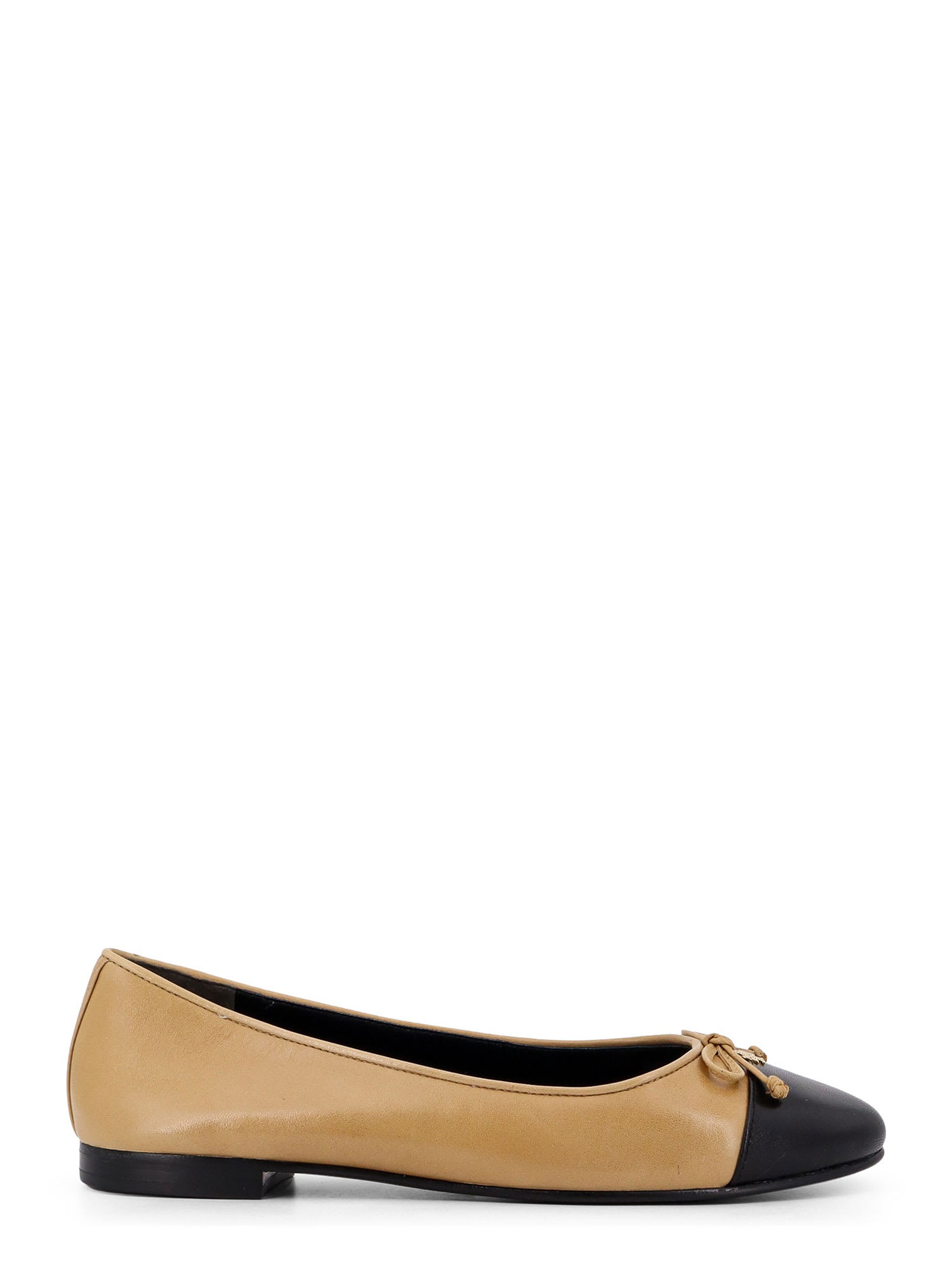 Shop Tory Burch Ballerinas In Beige