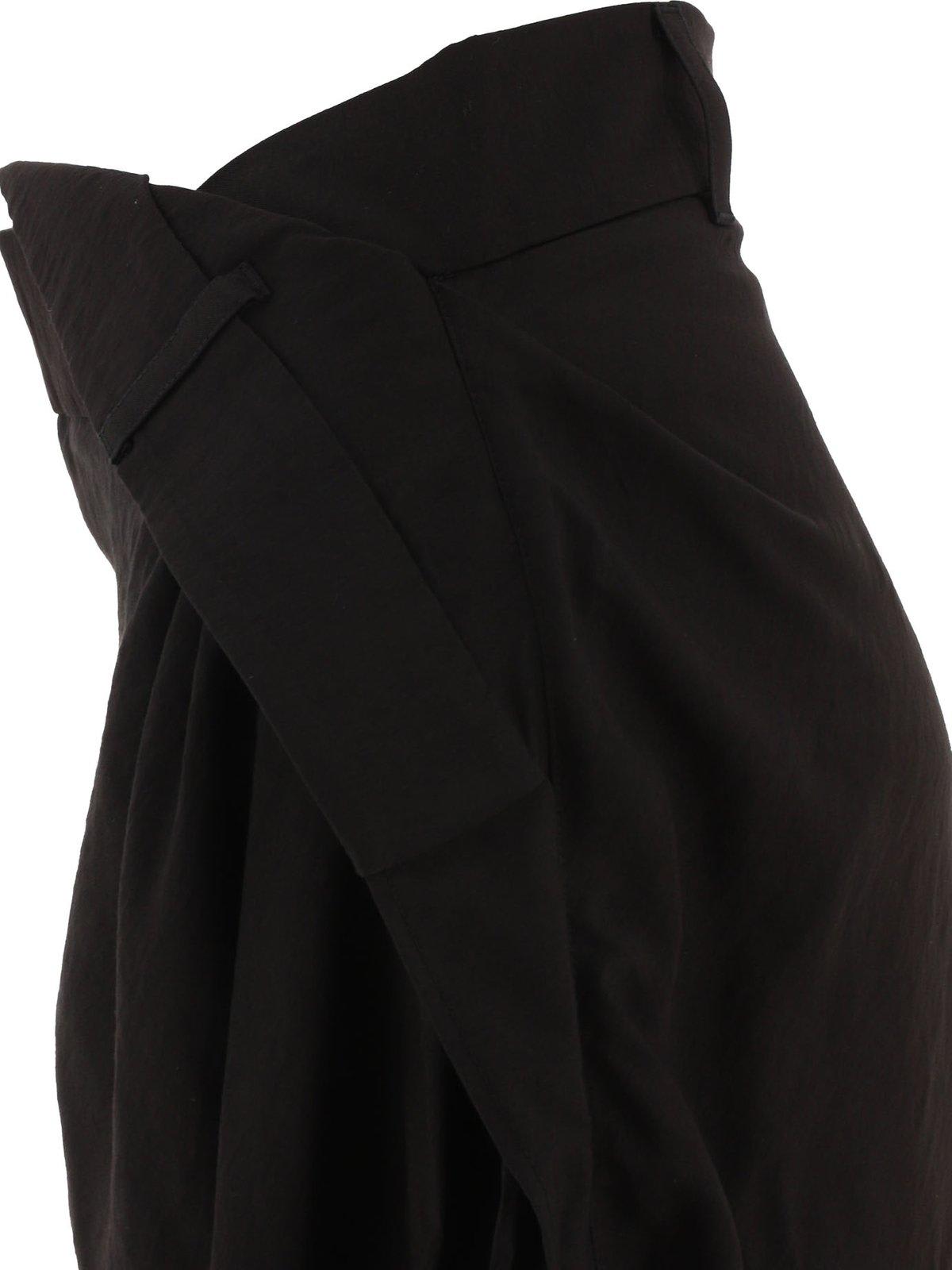 Shop Jacquemus La Jupe Saudade Draped Skirt In Black