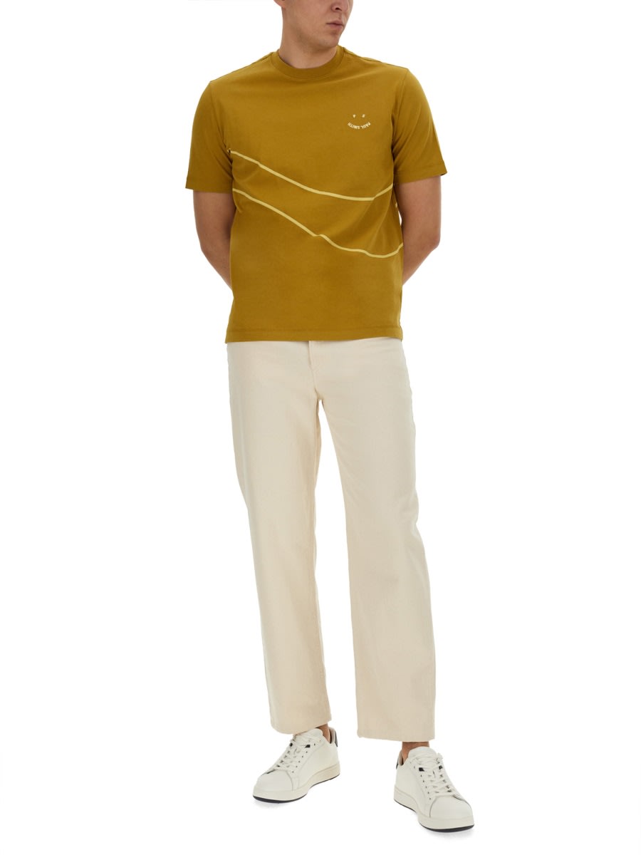 Ps By Paul Smith T-shirt With Logo In Brown
