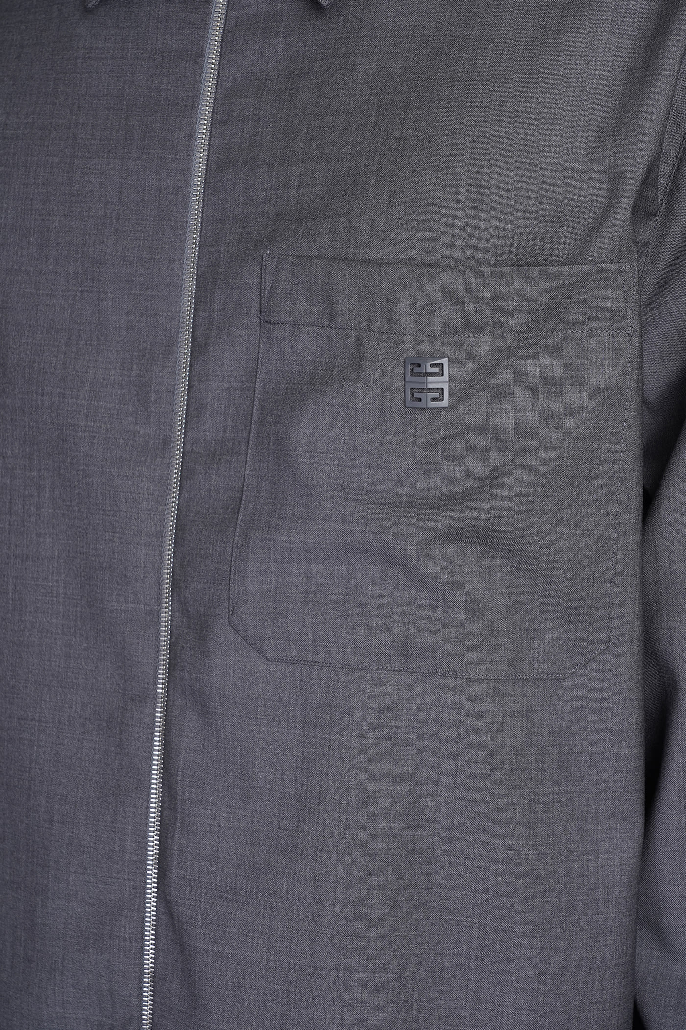 Shop Givenchy Shirt In Grey Wool