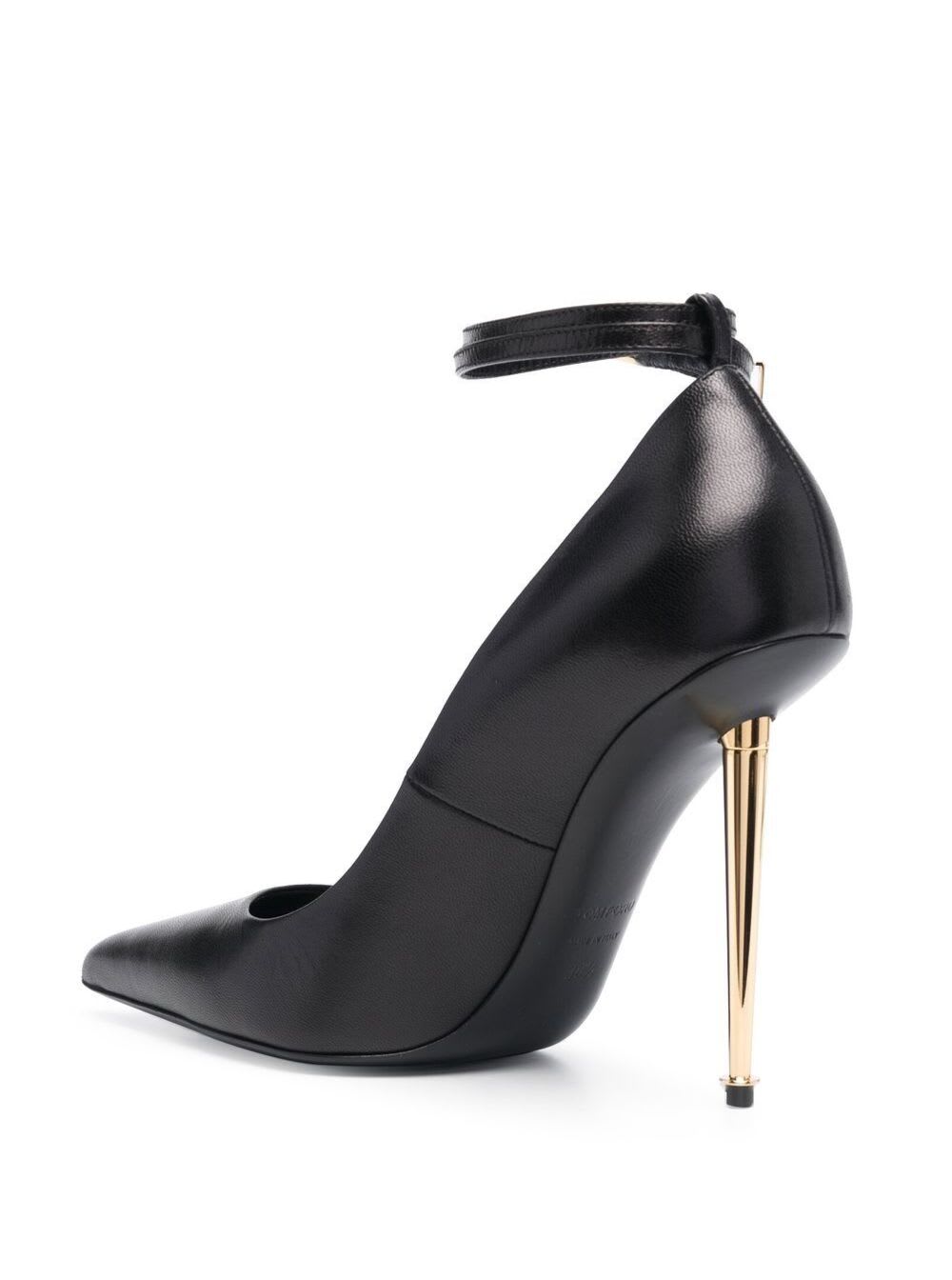Shop Tom Ford Black Pumps With Padlock Detail In Smooth Leather Woman