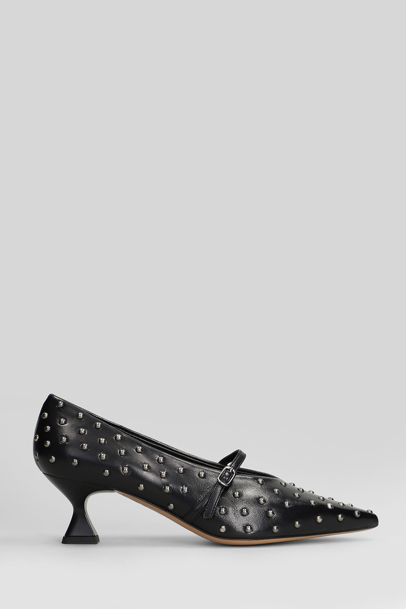 The Seller 50mm Pointed-toe Studded Pumps In Black