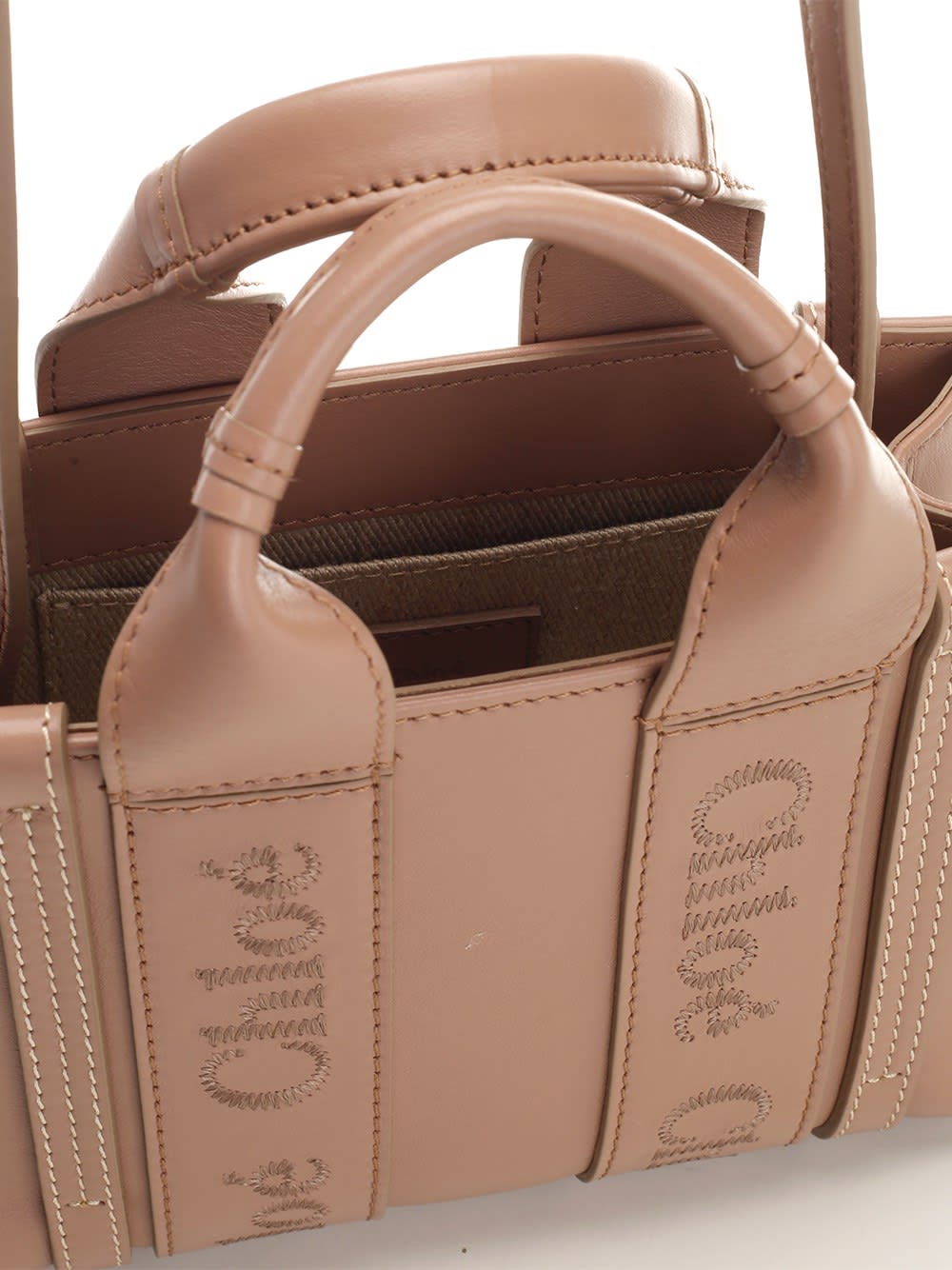 Shop Chloé Woody Mini Tote Bag In Pink