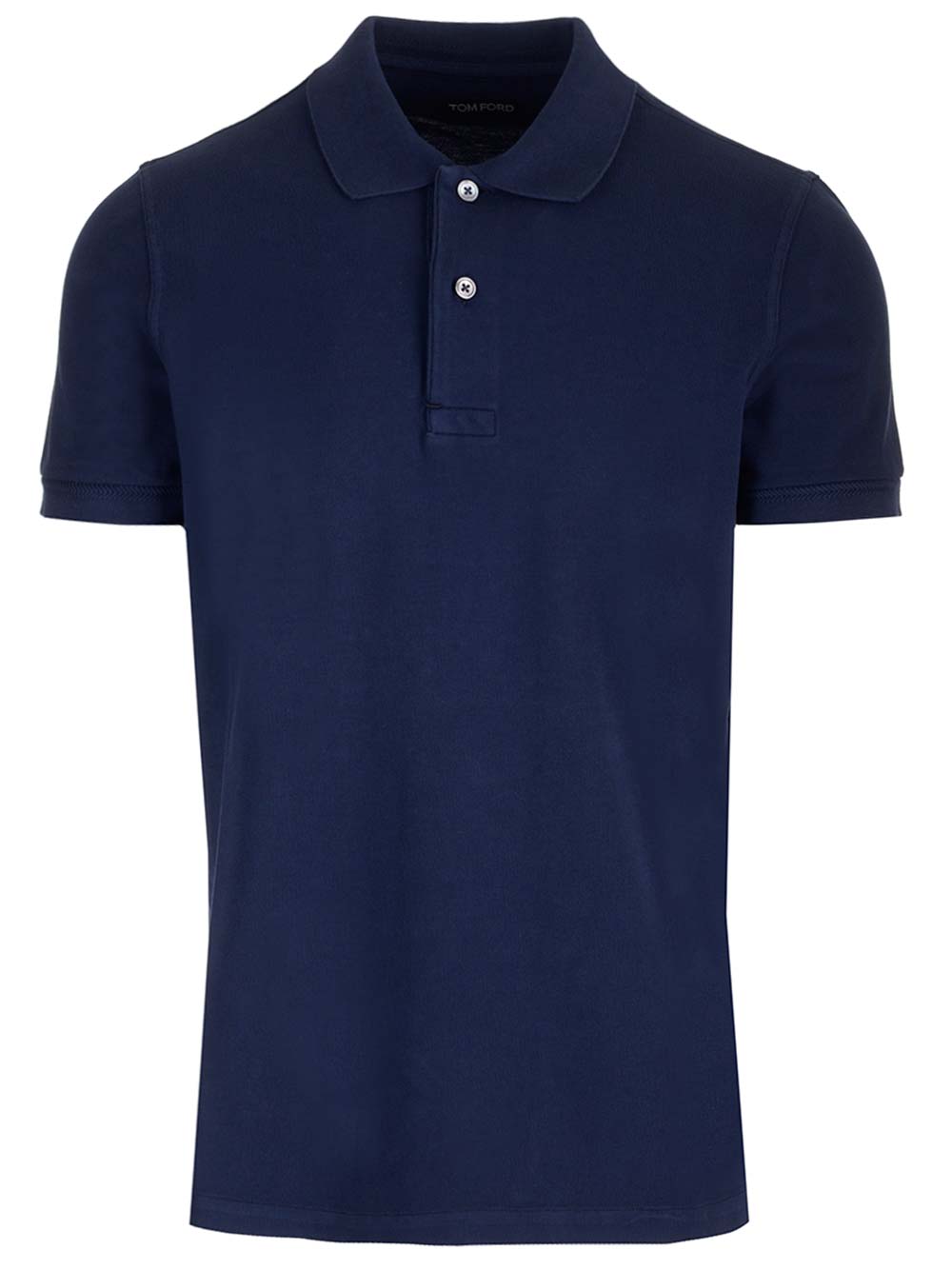 Shop Tom Ford Navy Blue Cotton Polo Shirt In Ink