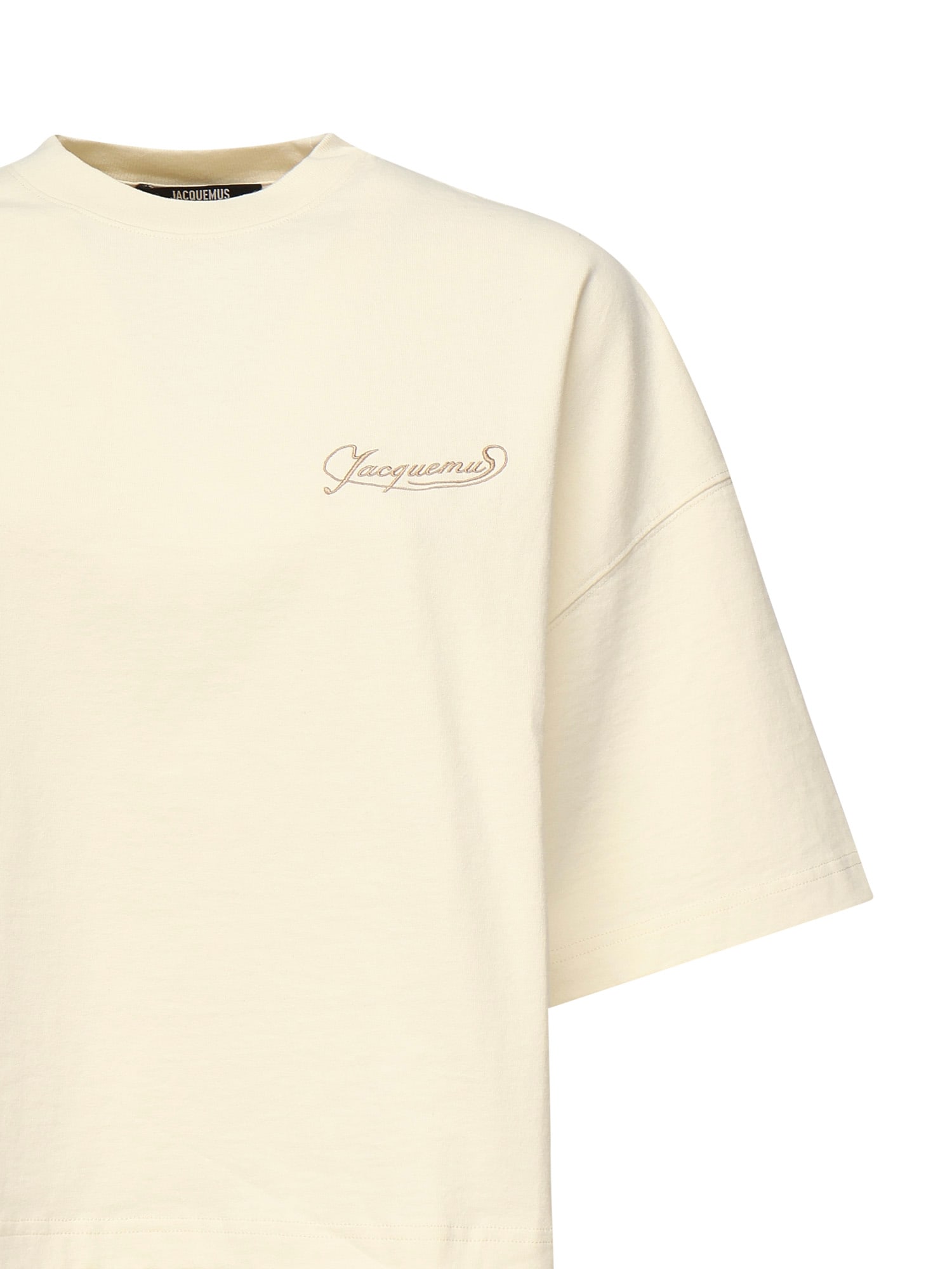 Jacquemus Le T-shirt Cropped T-shirt In Gray