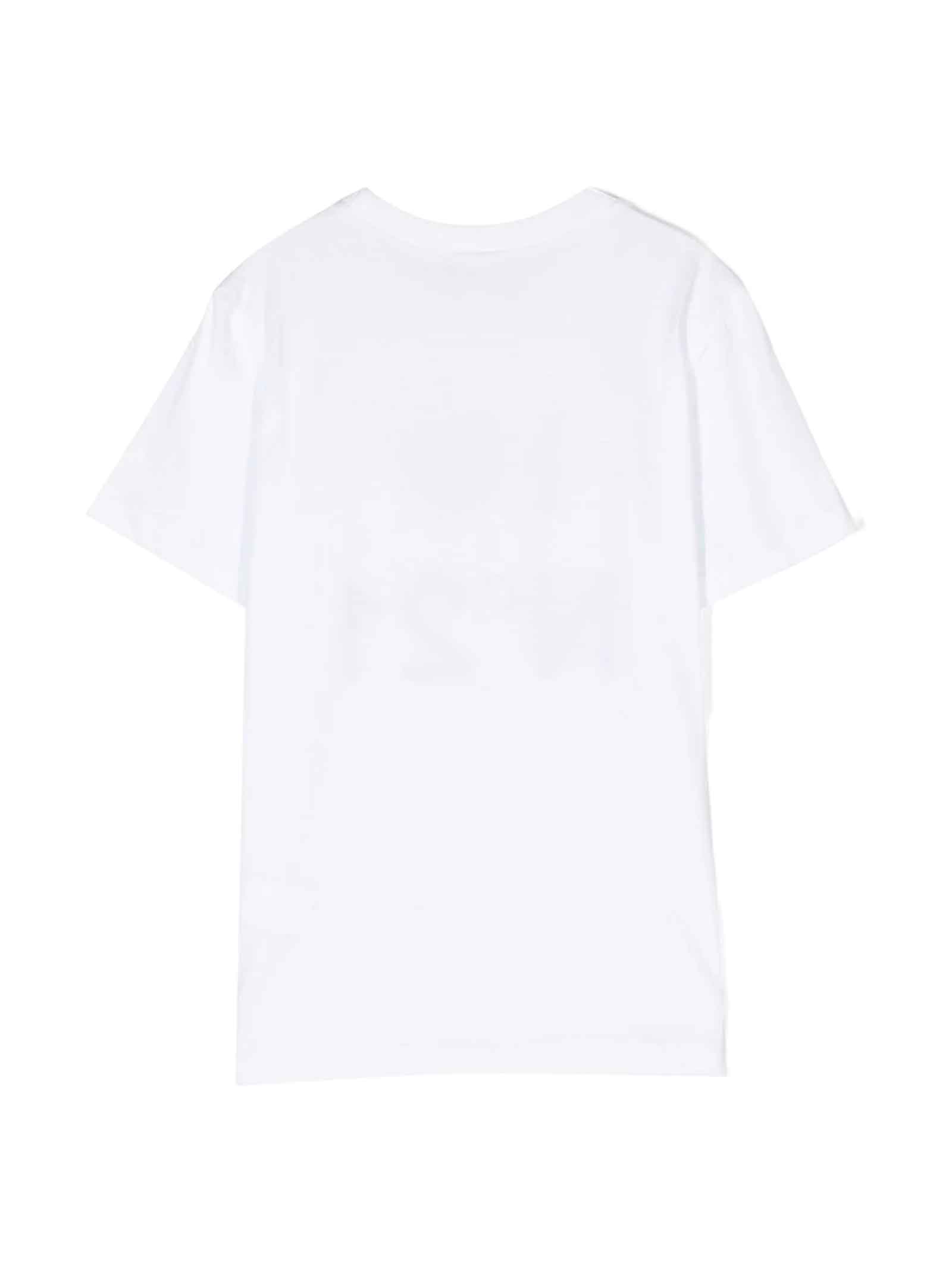 Shop N°21 White T-shirt Girl Nº21 Kids In Bianco