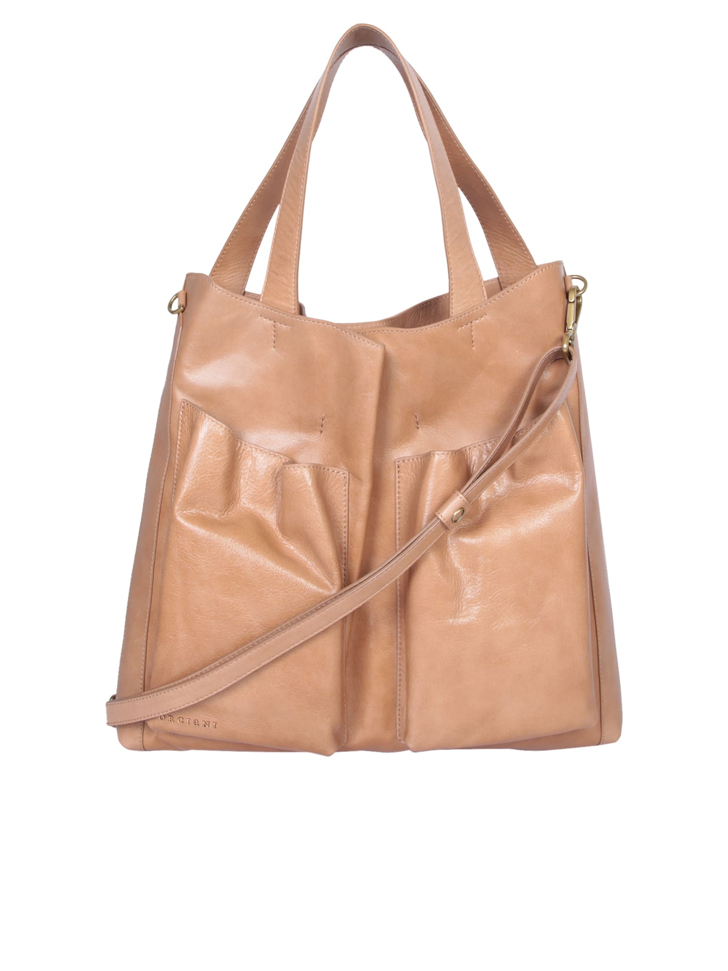 Shop Orciani Buys Notturno Cinnamon Bag In Beige
