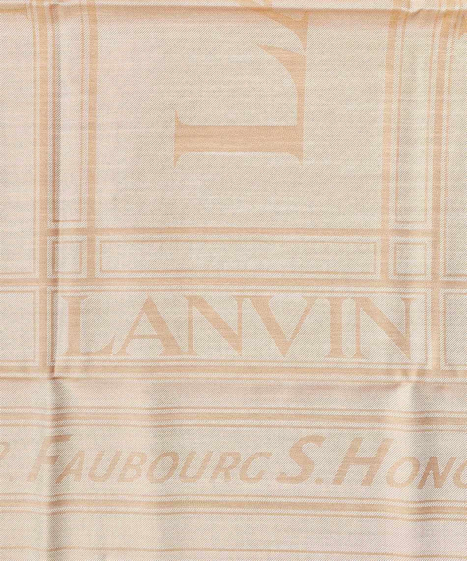 Shop Lanvin Silk And Wool Scarf In Beige