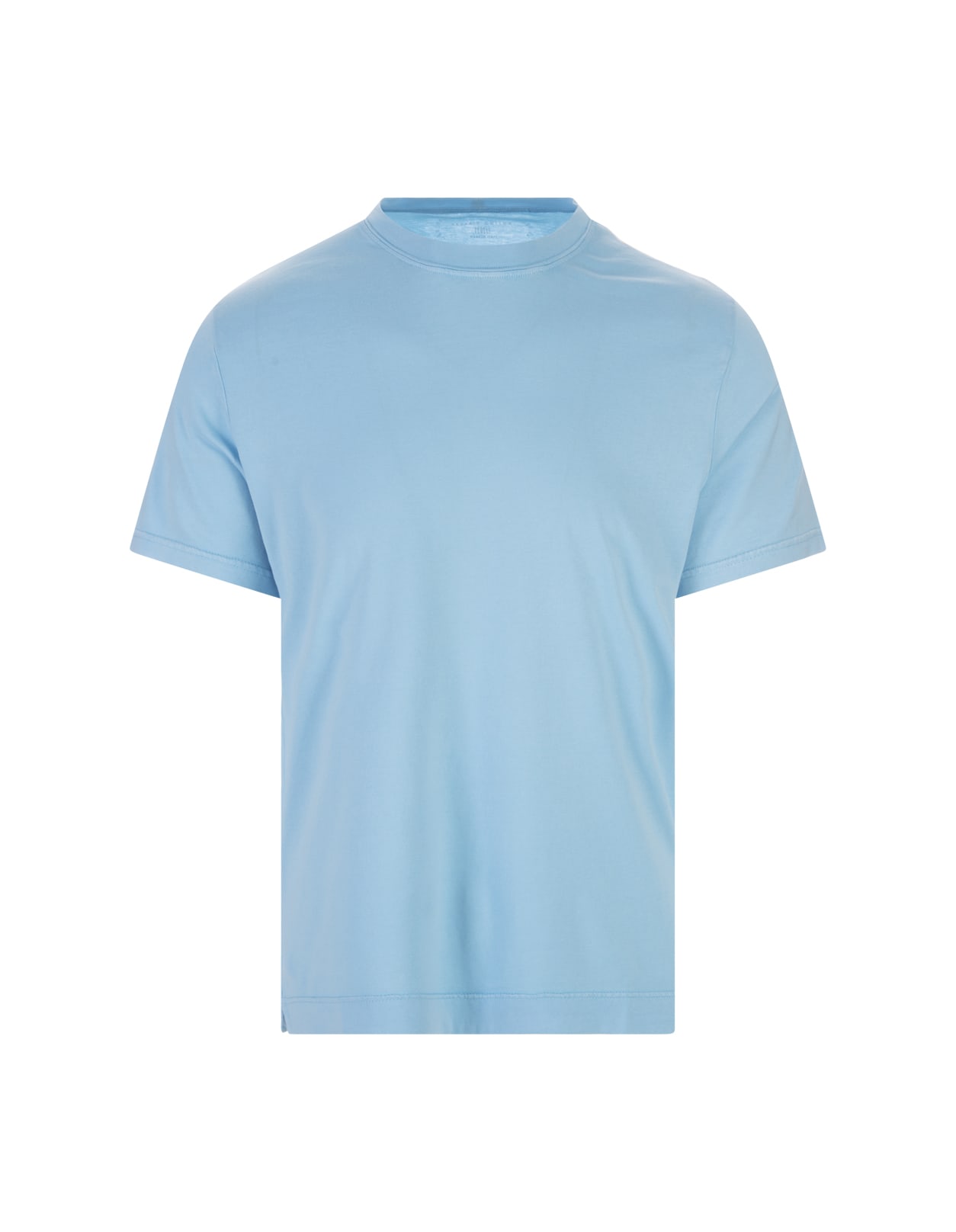 Shop Fedeli Basic T-shirt In Sky Blue Organic Cotton