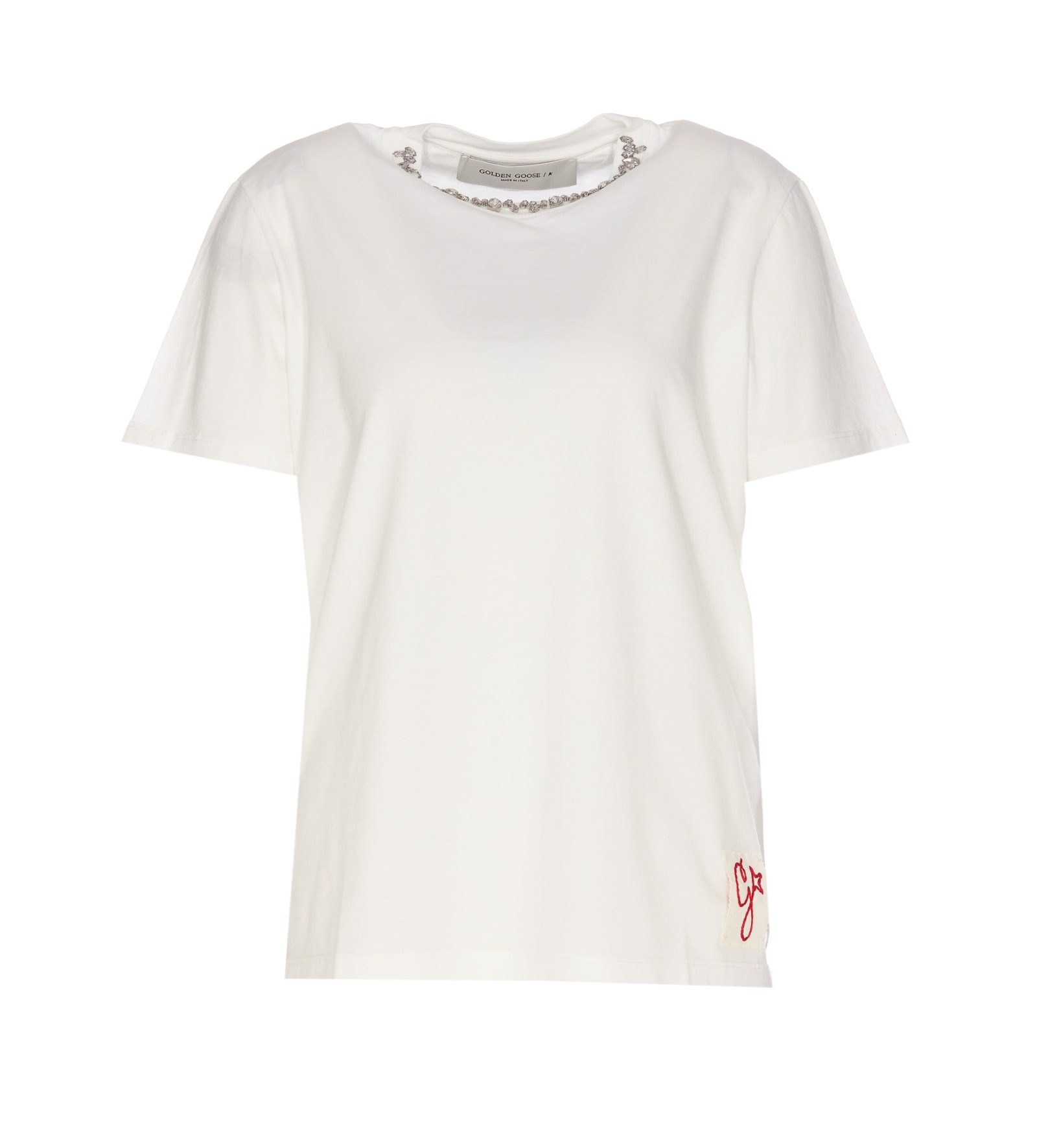 Shop Golden Goose T-shirt In Bianco