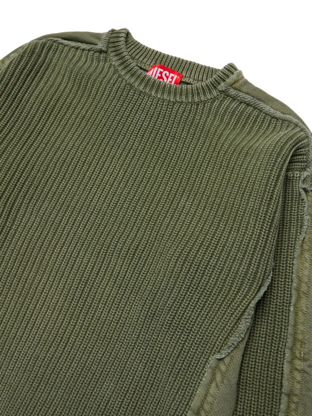Diesel Kids Kobertoround Sweater In Green