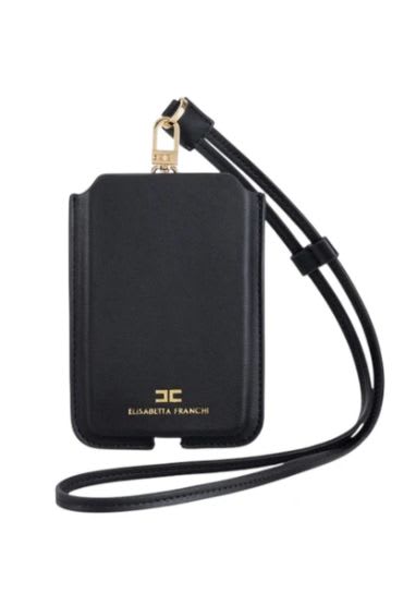Elisabetta Franchi Logo Phone Cover In Black