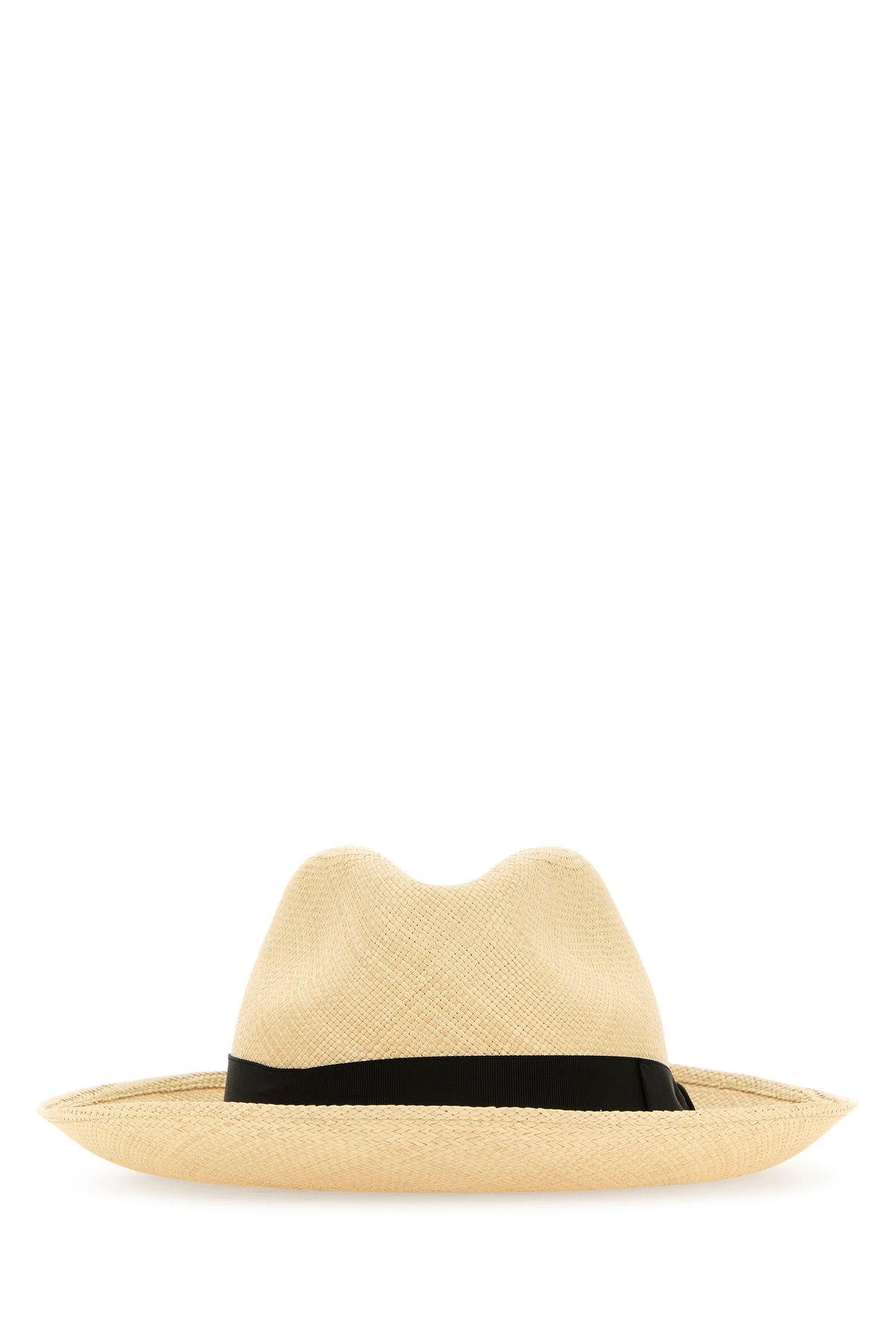 Shop Borsalino Straw Hat In Black