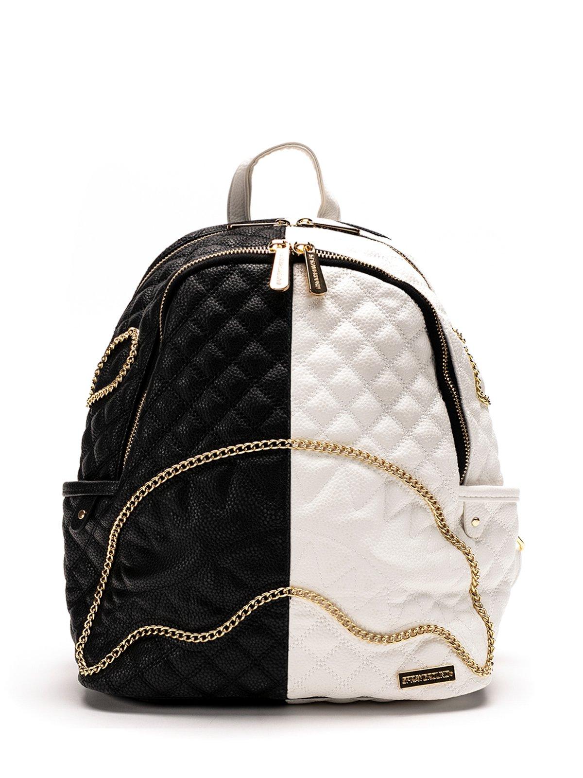 Two-toned Quilted Zipped Backpack Backpack