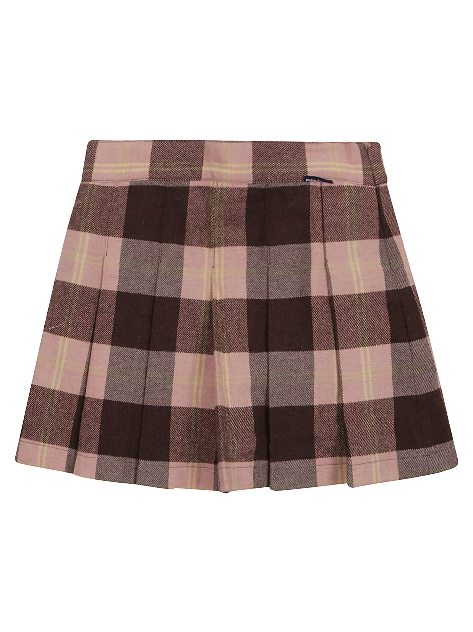 Palm Angels Heavy Check Pleated Skirt