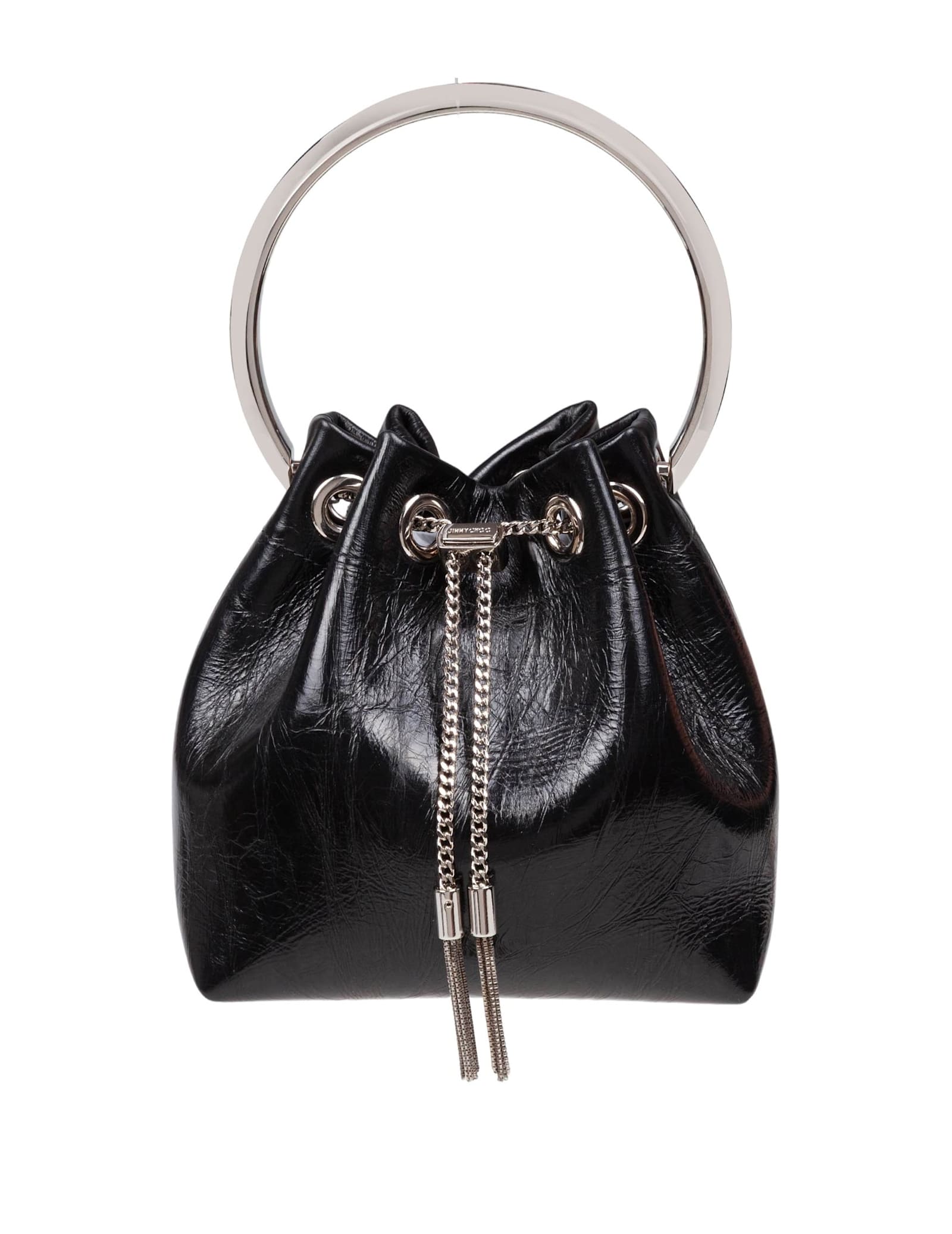 Jimmy Choo Bon Bon Tzz Patent Leather Bag Color Black In Multi