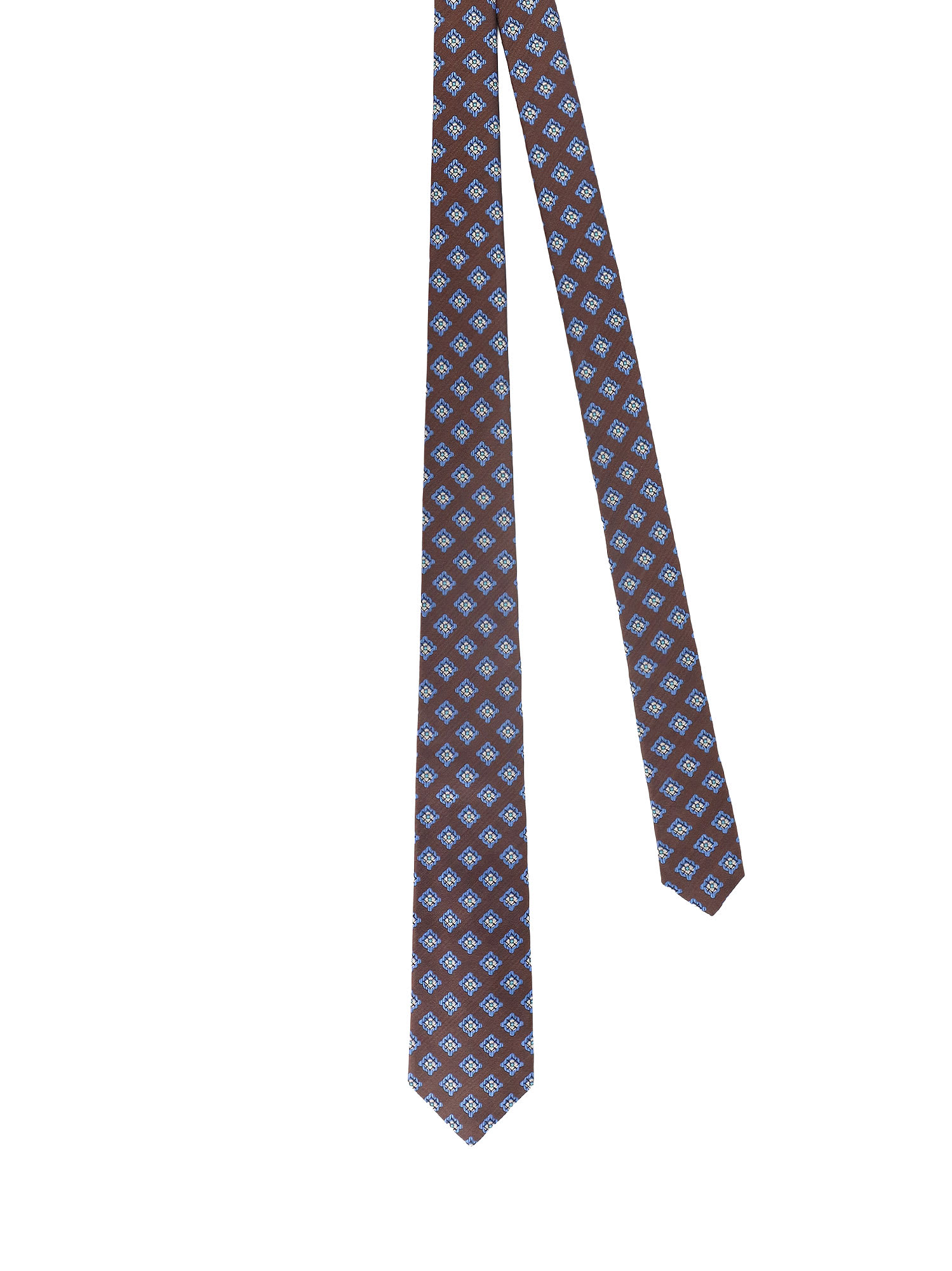 Kiton Silk Tie In Brown