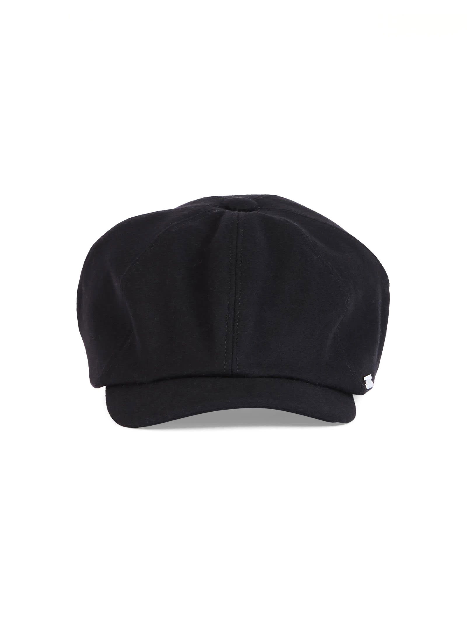 Shop Fay Beret In Wool Blend Fabric In Black