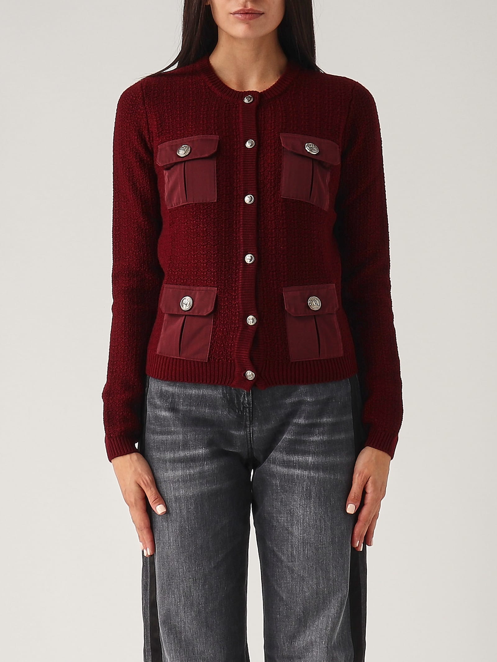 Shop Elisabetta Franchi Wool Sweater In Vino