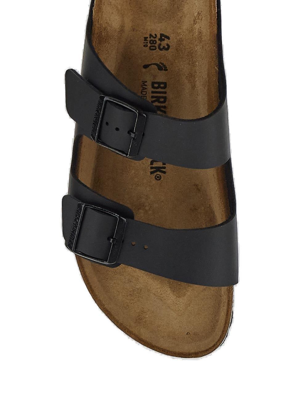 Shop Birkenstock Double-strap Slipp-on Sandals In Black