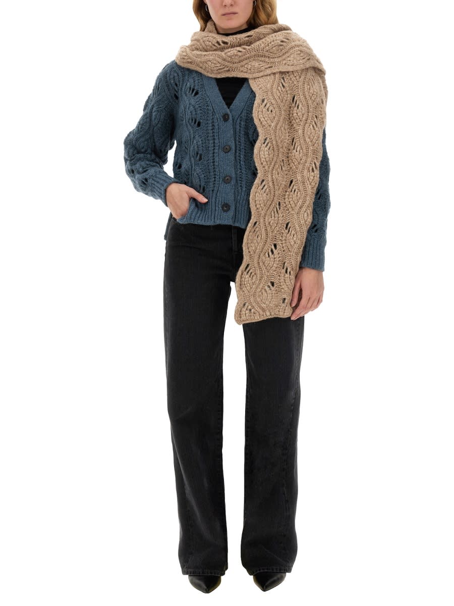 Shop Mila Schön Alpaca Cardigan In Blue