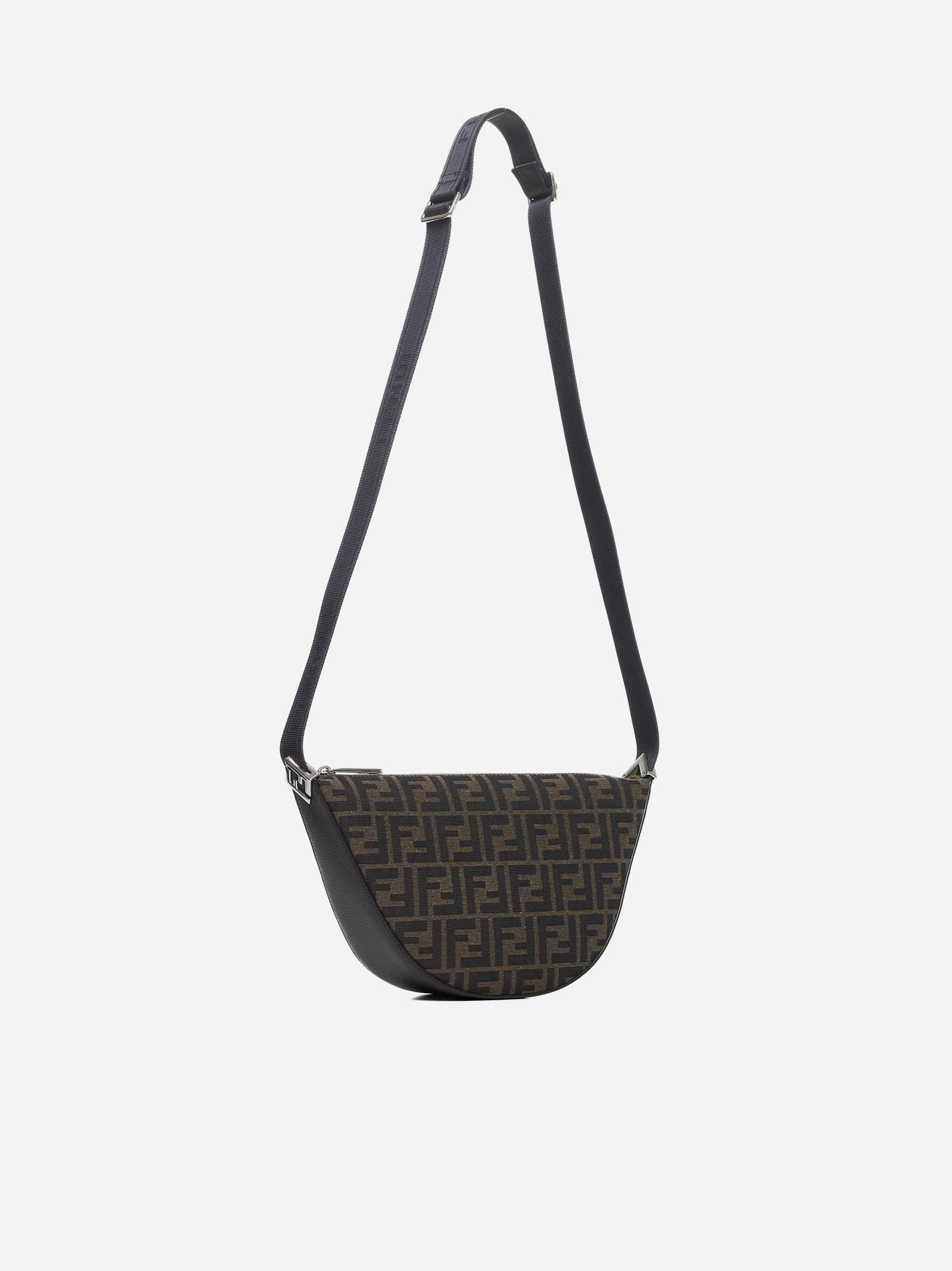 Shop Fendi Melon Ff Jacquard Small Bag In Marrone