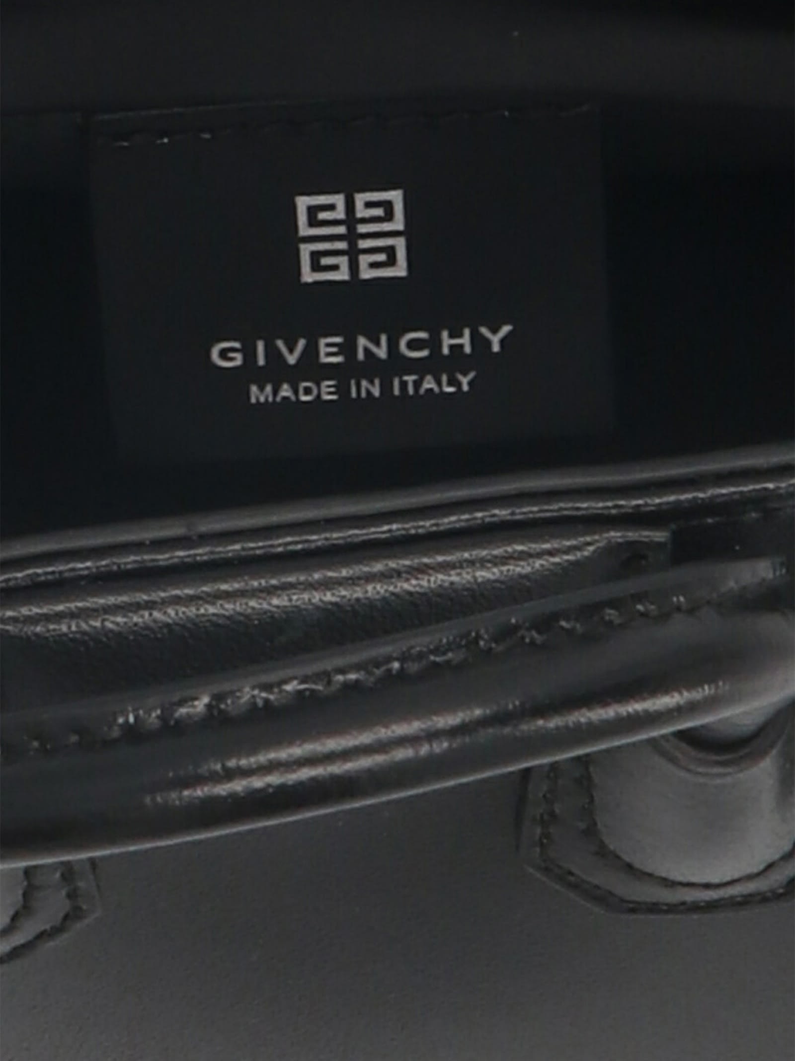 Shop Givenchy Antigona Micro Handbag In Black