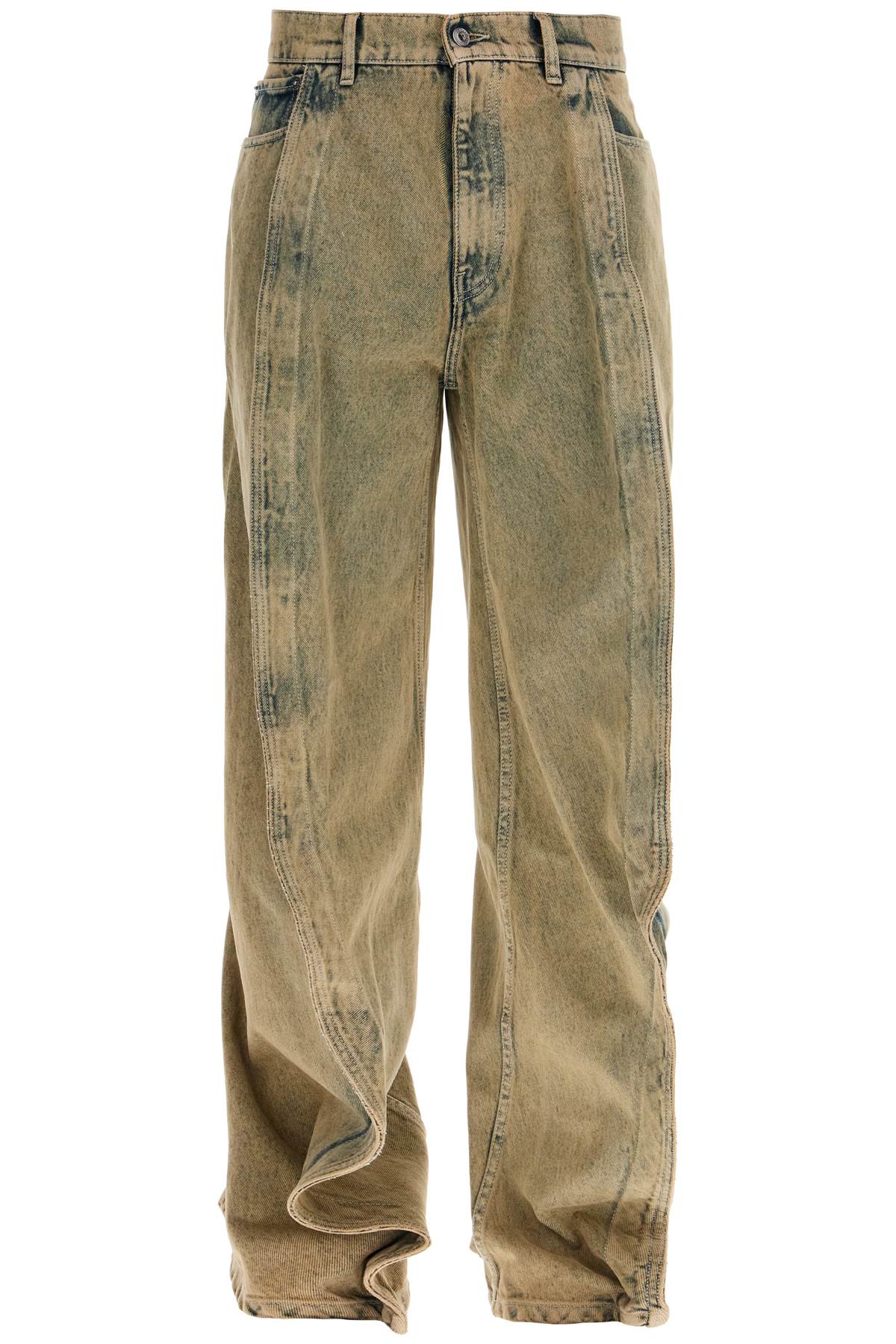 Shop Y/project Banana Jeans In Dusty Beige (beige)