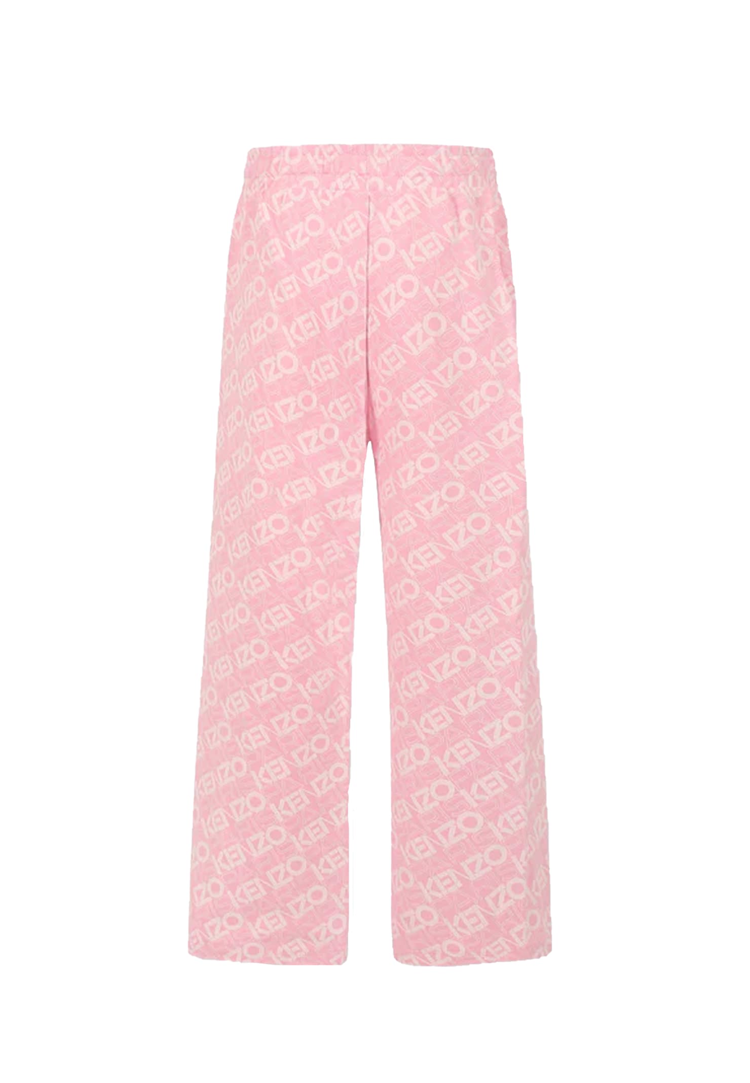 Kenzo Pink Trousers For Girl With Logo In Pink