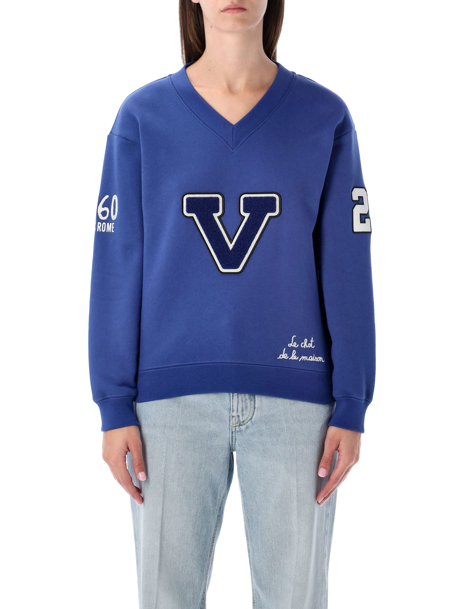 Valentino Cotton Varsity Sweatshirt