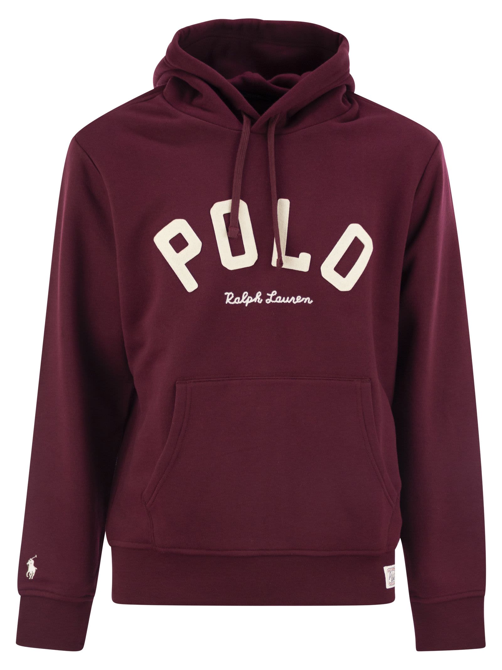 Shop Polo Ralph Lauren Felpa Con Cappuccio Classic Wine In Bordeaux